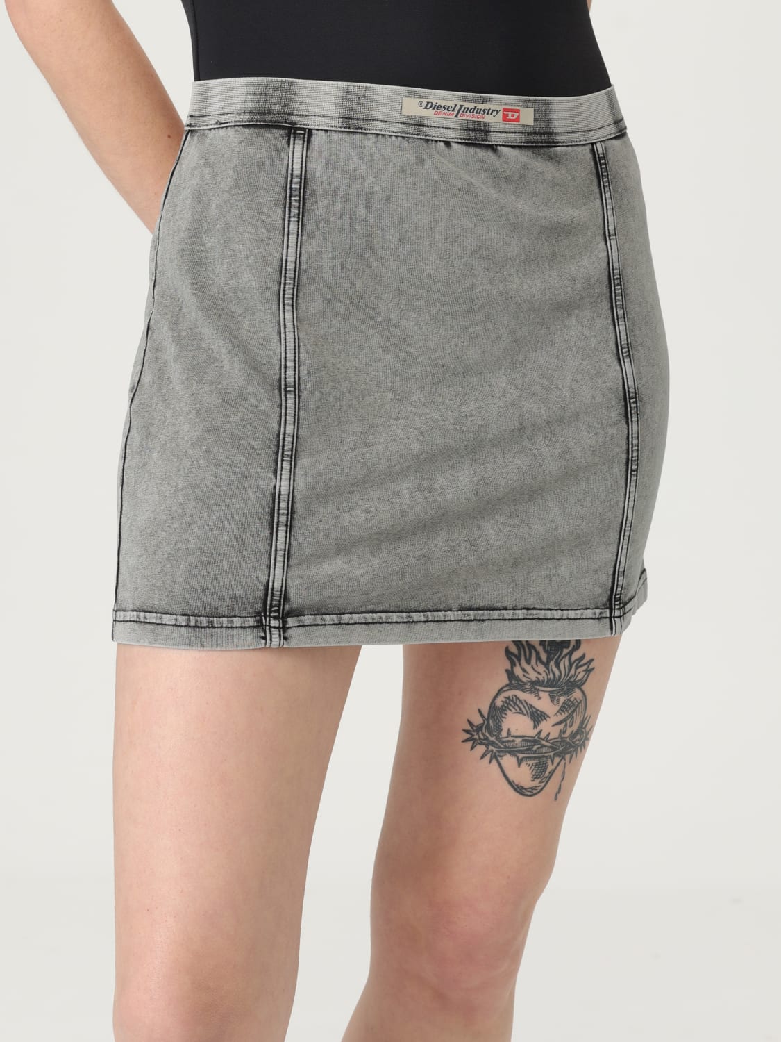 スカート DIESEL Woman Skirt Grey A176680NJBJ 02B DIESEL: Skirt woman - Grey | Diesel skirt A176680NJBJ online