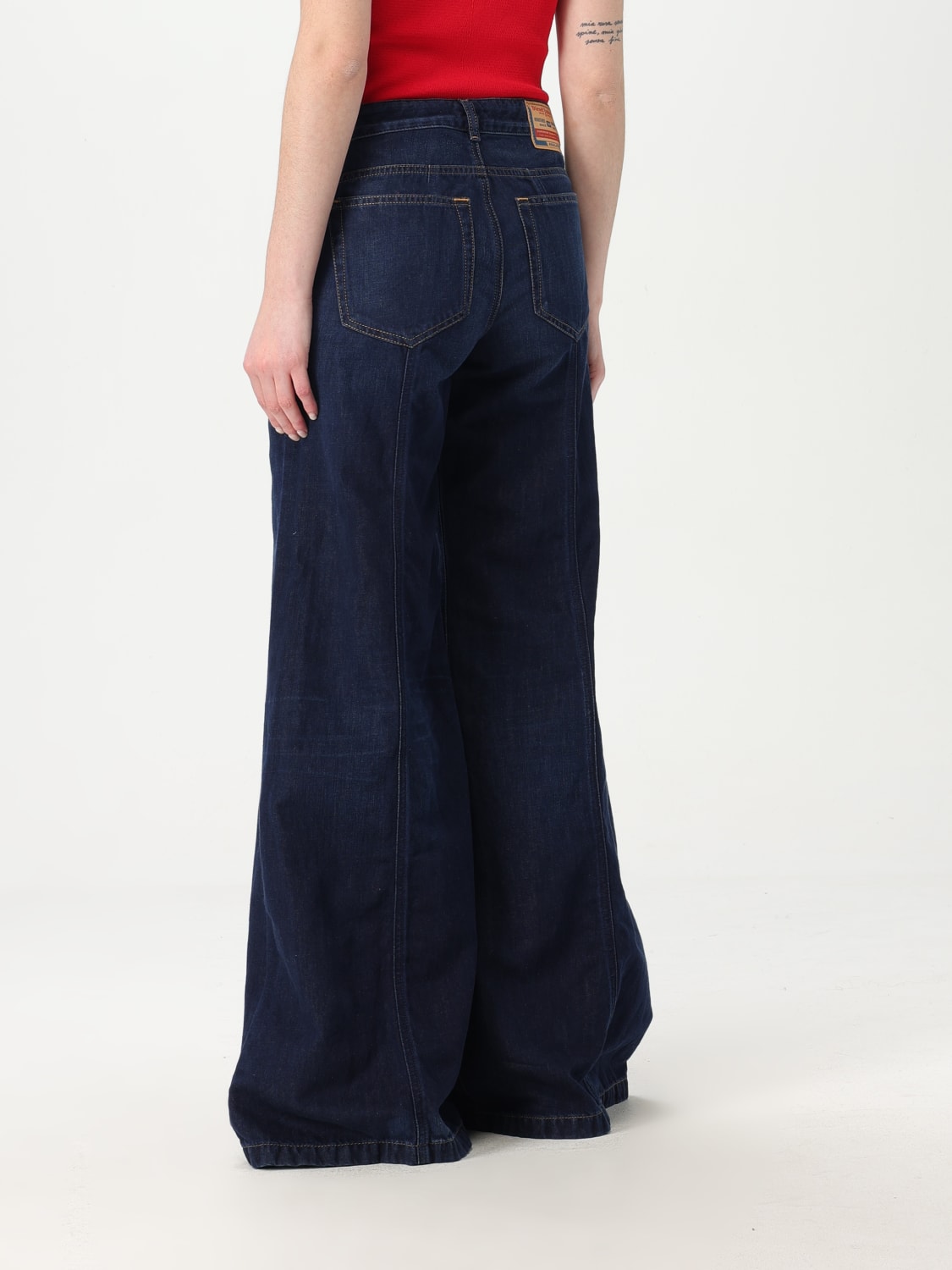 パンツ DIESEL Women Straight Pants A12808068RA01 Blue DIESEL: Jeans woman - Blue | Diesel jeans A12808068RA online