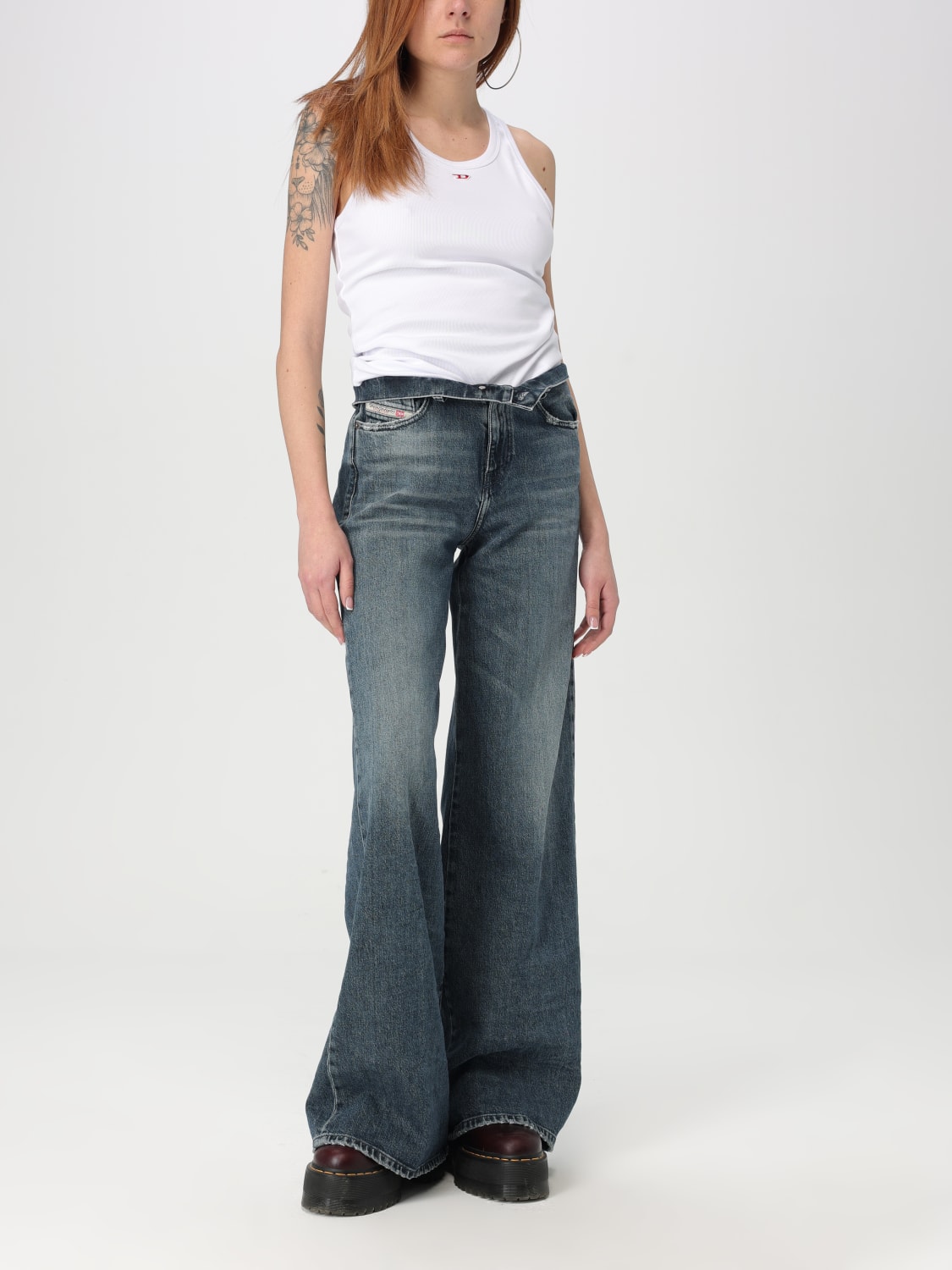 デニム・ジーパン DIESEL Woman Jeans Blue A03624007Y7 01 Women's Flare Jeans | Medium blue | Diesel 1978 D-Akemi