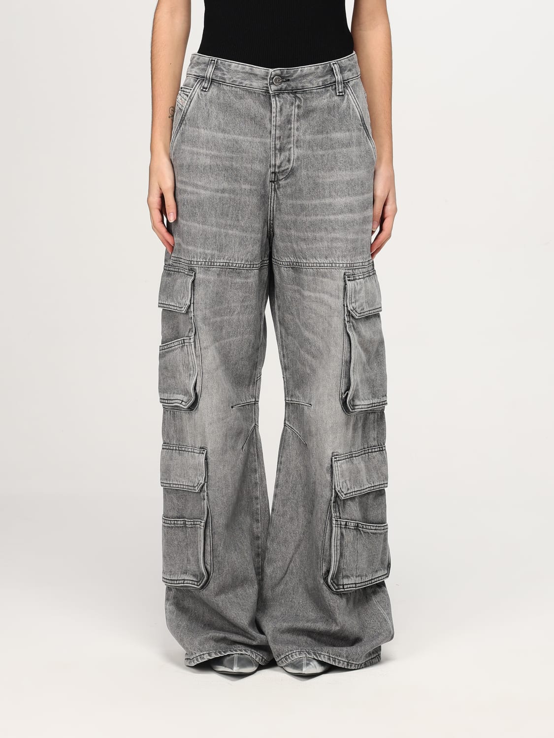 デニム・ジーパン DIESEL Women Denim Pants A133160DCBE02 Gray DIESEL: Jeans woman - Grey | Diesel jeans A133160DCBE online