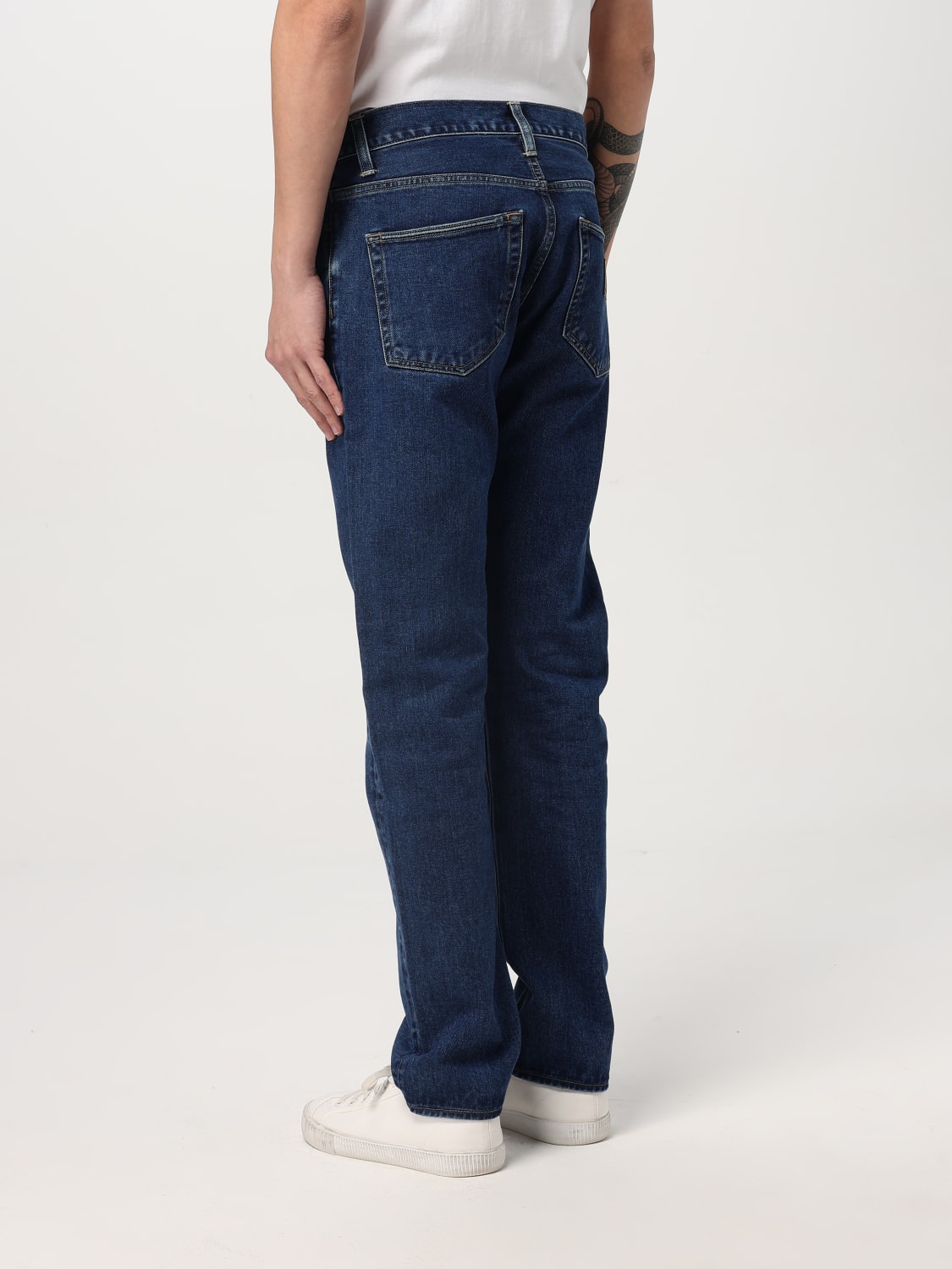 CARHARTT WIP PANTS: Carhartt WIP 5-pocket straight jeans, Blue - Img 2