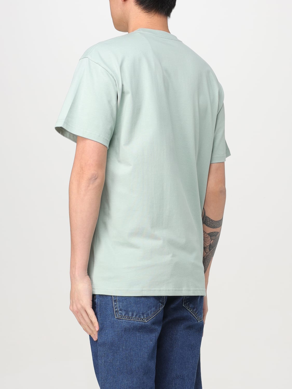 Tシャツ・カットソー CARHARTT WIP Men T-shirt Green I026391 2N0XX Carhartt WIP cotton t-shirt S/S Chase T-Shirt PRM EU