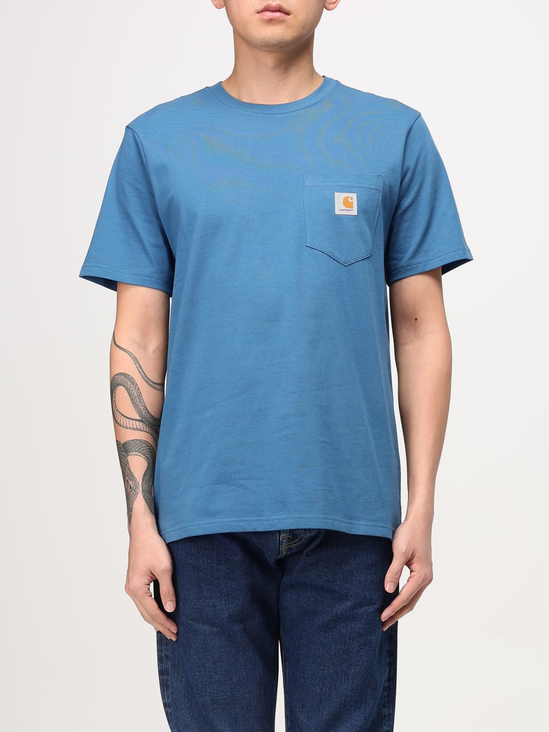 Tシャツ・カットソー CARHARTT WIP Men T-shirt Gnawed Blue I030434 2LZXX CARHARTT WIP: T-shirt men - Gnawed Blue | Carhartt Wip t