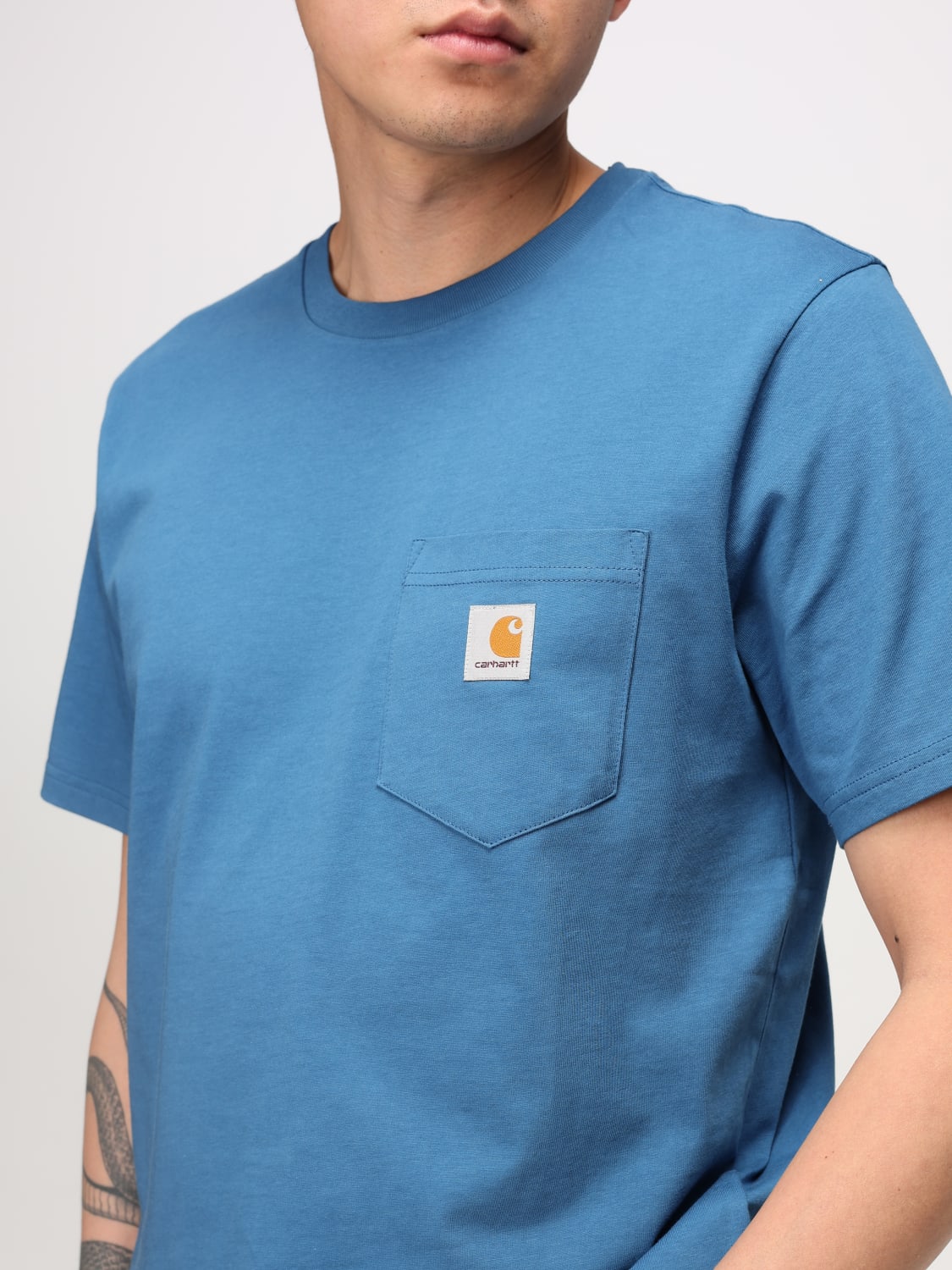 Tシャツ・カットソー CARHARTT WIP Men T-shirt Gnawed Blue I030434 2LZXX CARHARTT WIP: T-shirt men - Gnawed Blue | Carhartt Wip t