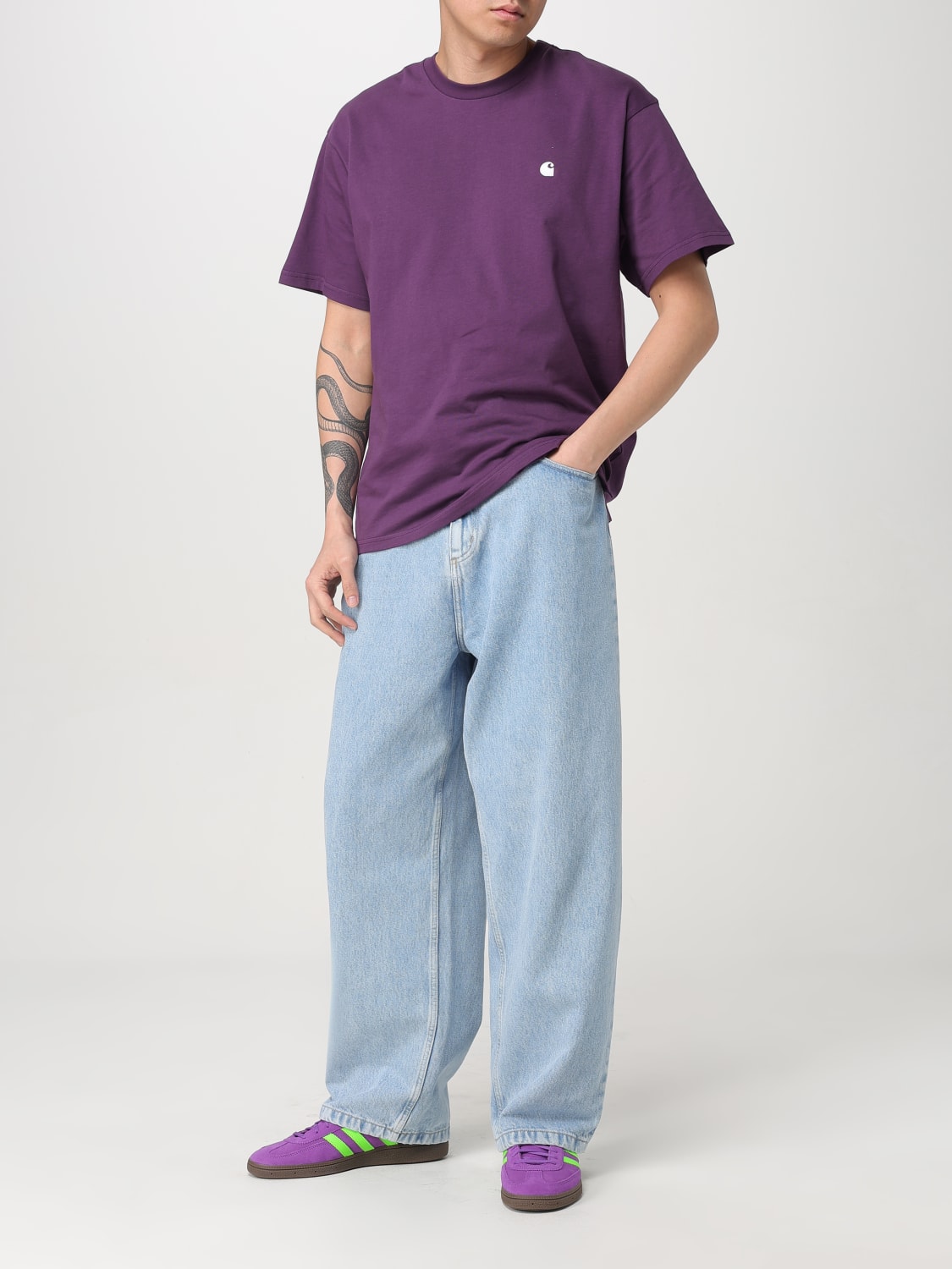 Tシャツ・カットソー CARHARTT WIP Men T-shirt Wine I033000 2RPXX CARHARTT WIP: T-shirt men - Wine | Carhartt Wip t-shirt