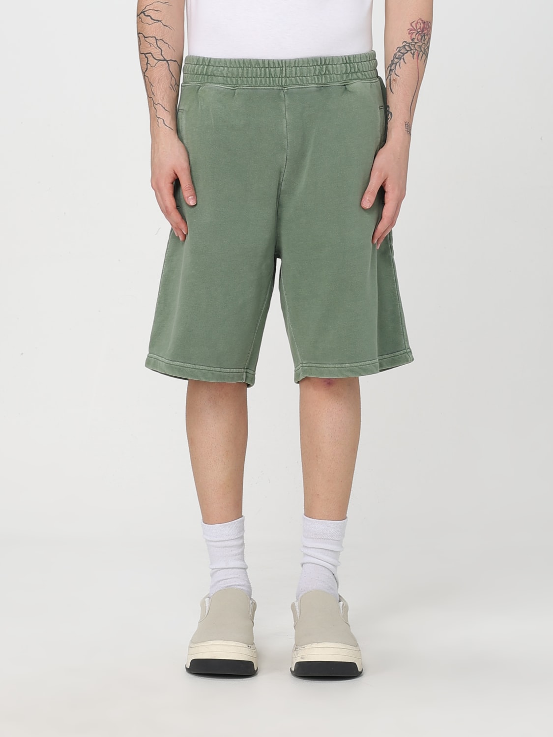 CARHARTT WIP SHORTS: Carhartt WIP men's shorts, Green - Img 1