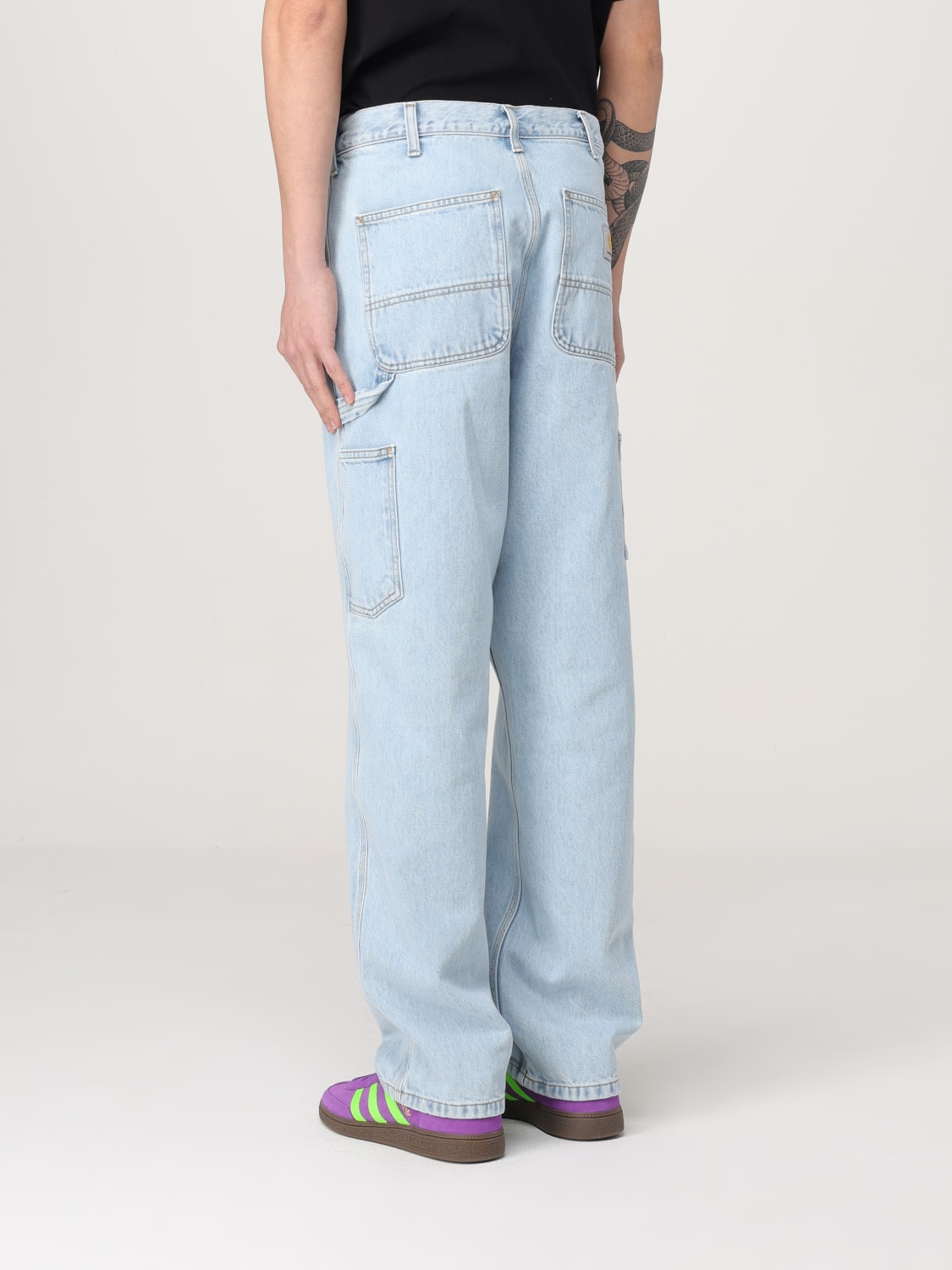 CARHARTT WIP PANTS: Carhartt WIP denim jeans, Blue - Img 2