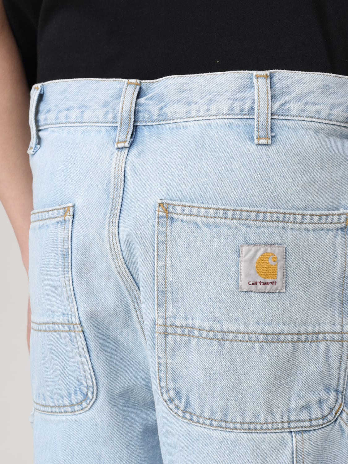 CARHARTT WIP PANTS: Carhartt WIP denim jeans, Blue - Img 3