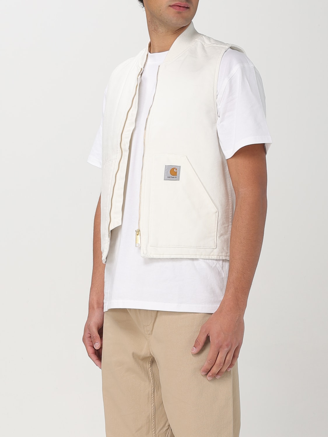 CARHARTT WIP GILET: Gilet Carhartt Wip in cotone , Bianco - Img 4