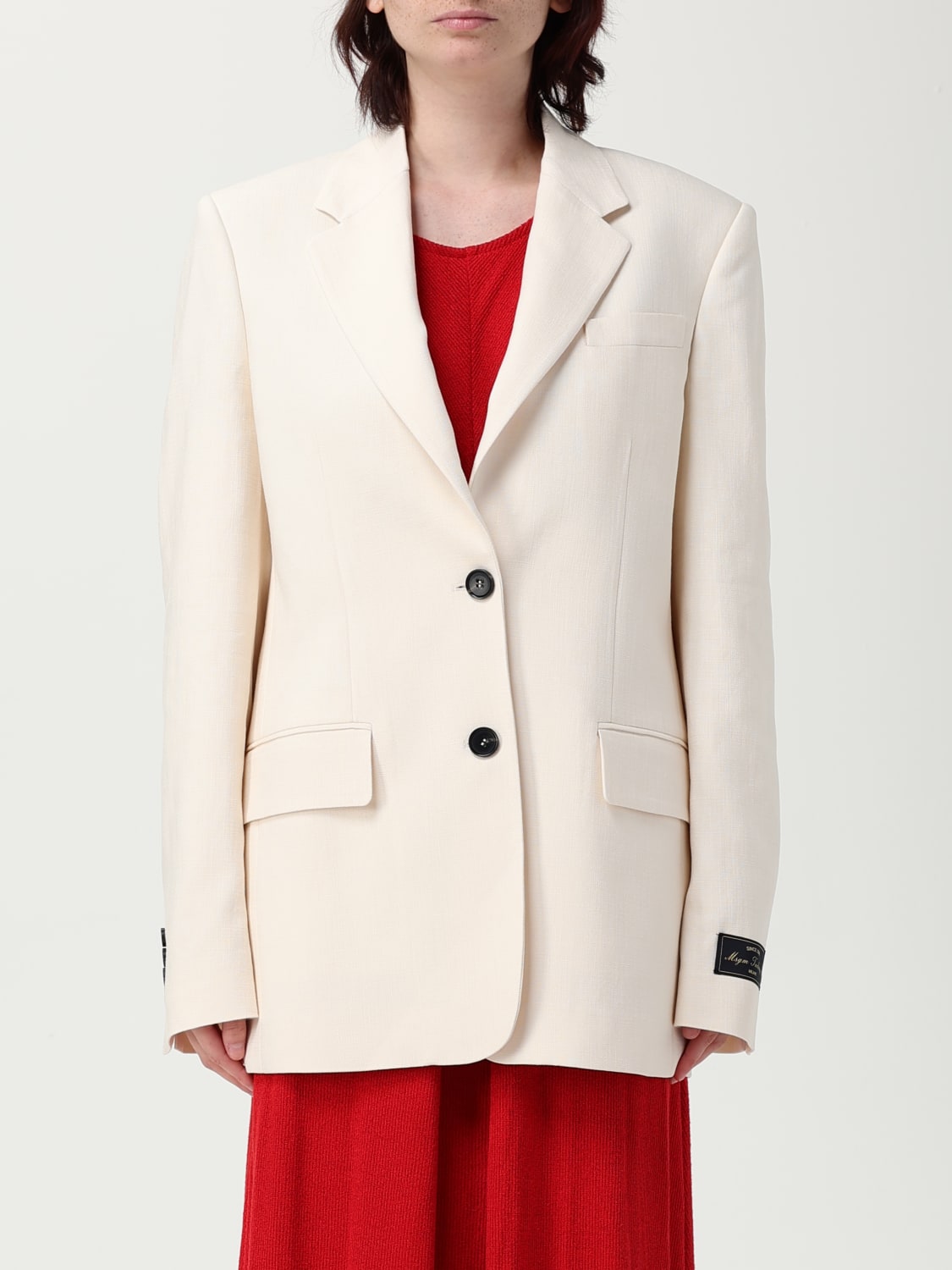 MSGM GIACCA: Blazer MSGM in misto viscosa , Avorio - Img 1