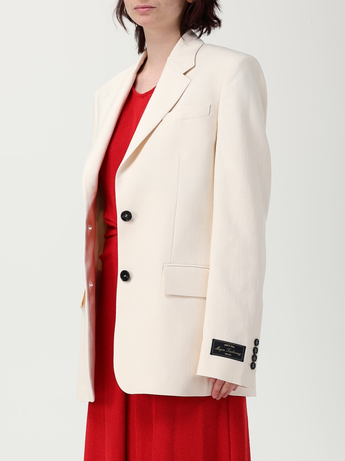 MSGM GIACCA: Blazer MSGM in misto viscosa , Avorio - Img 3