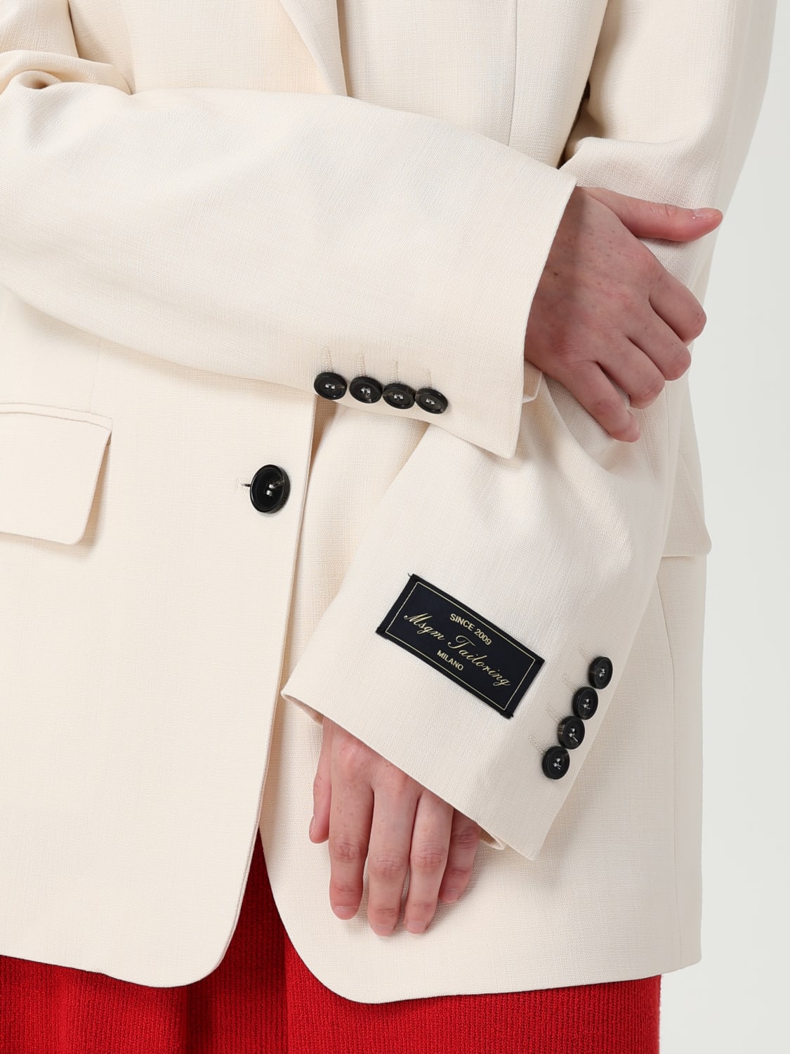 MSGM GIACCA: Blazer MSGM in misto viscosa , Avorio - Img 4
