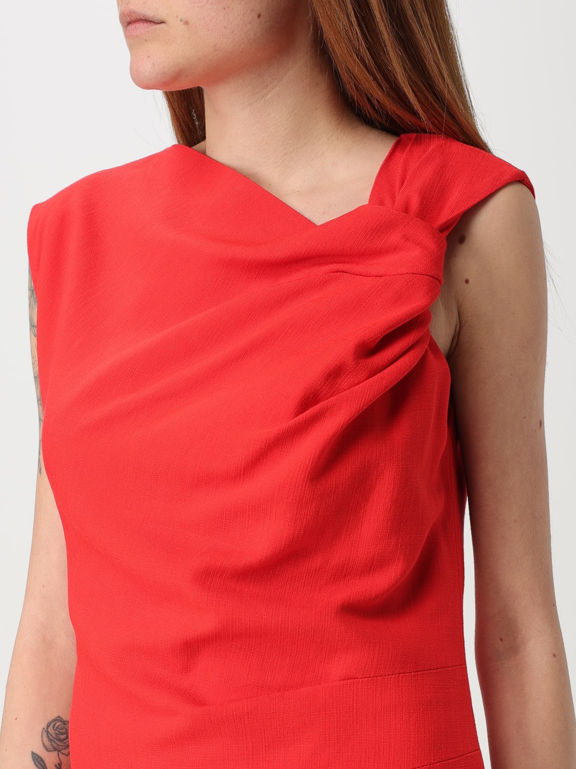 ワンピース MSGM Woman Dress Red 3841MDA33257106 18 Short red dress - MSGM Official