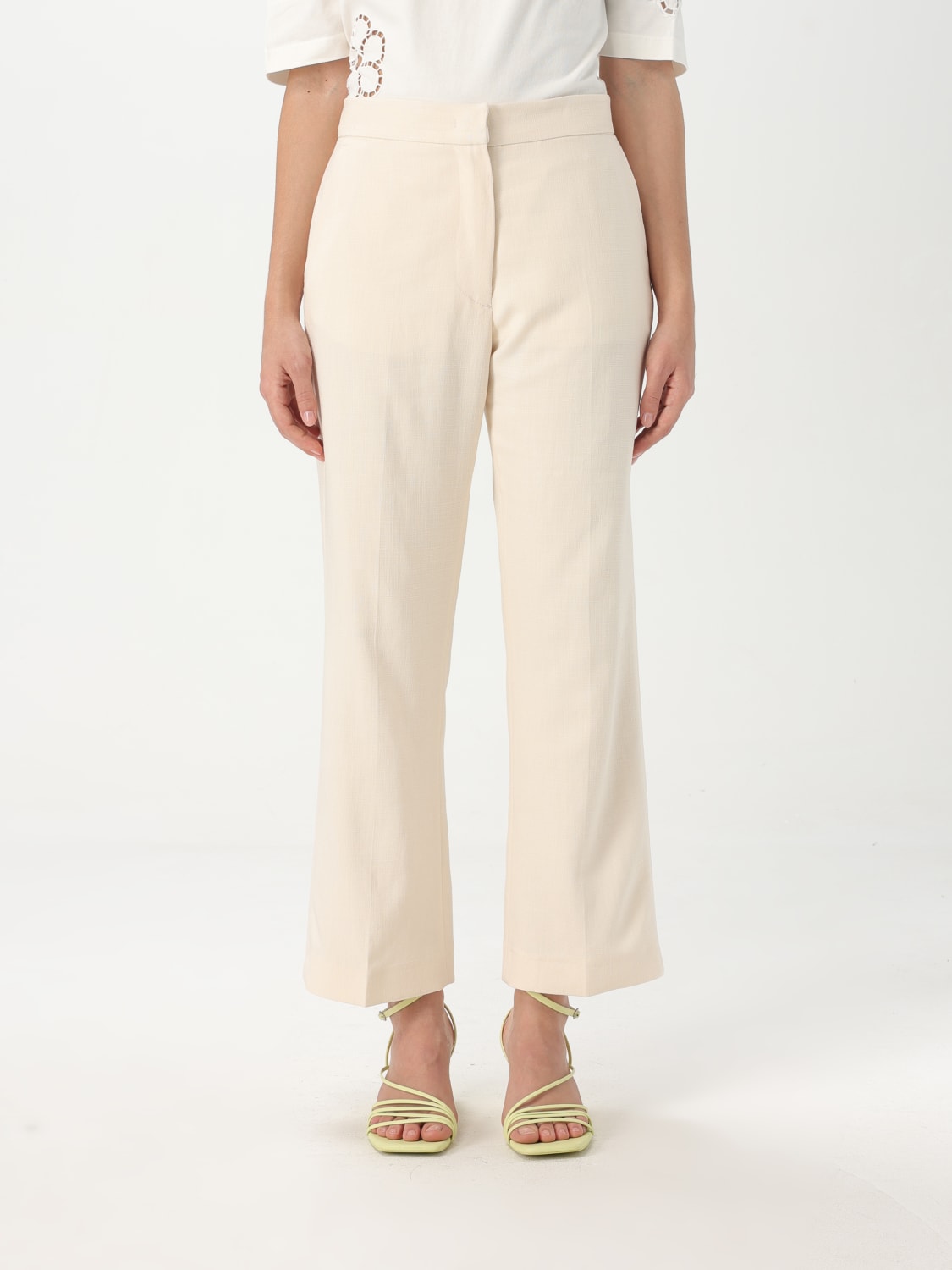 MSGM PANTALONES: Pantalón mujer MSGM, Marfil - Img 1