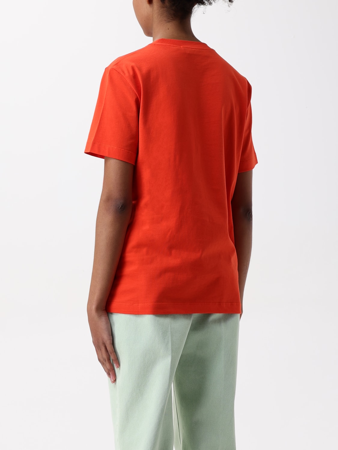 MSGM T-SHIRTS: T-shirt con logo MSGM in cotone, Rosso - Img 2