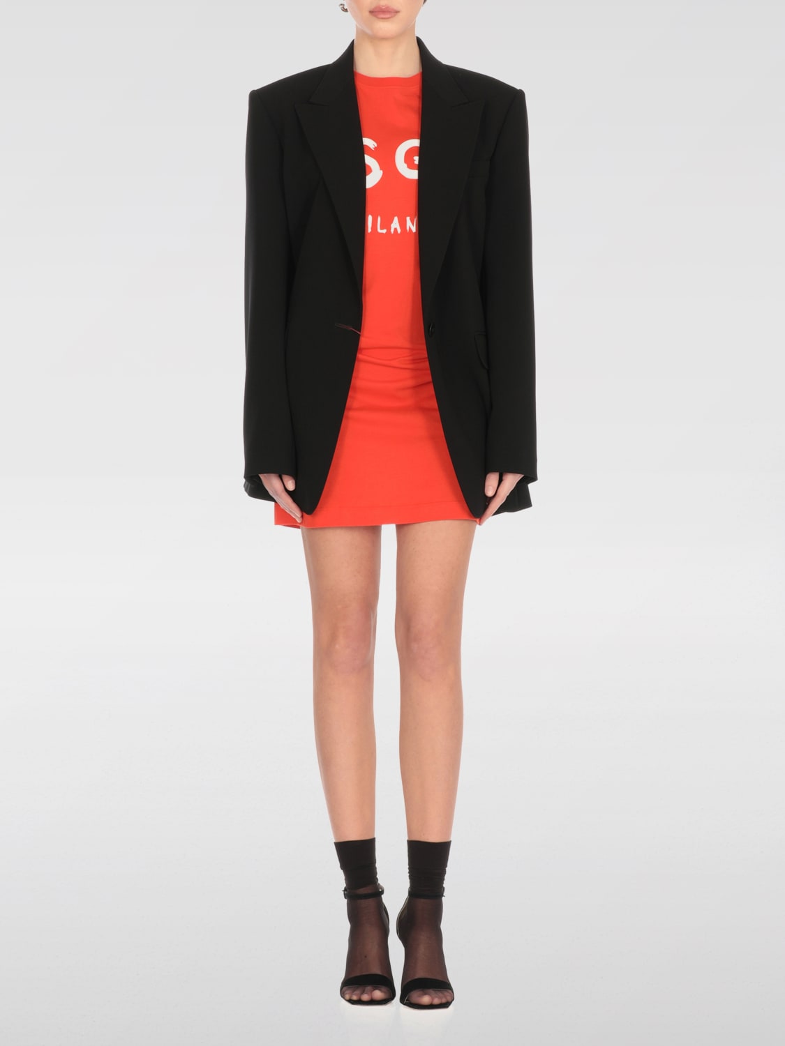 MSGM: Dress woman - Orange | MSGM dress 3841MDA510257002