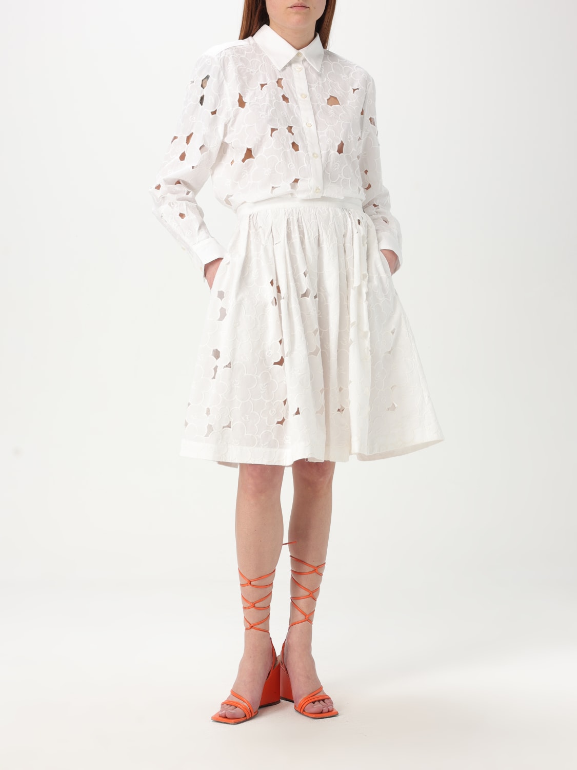 MSGM CAMICIA: Camicia MSGM in cotone , Bianco - Img 2