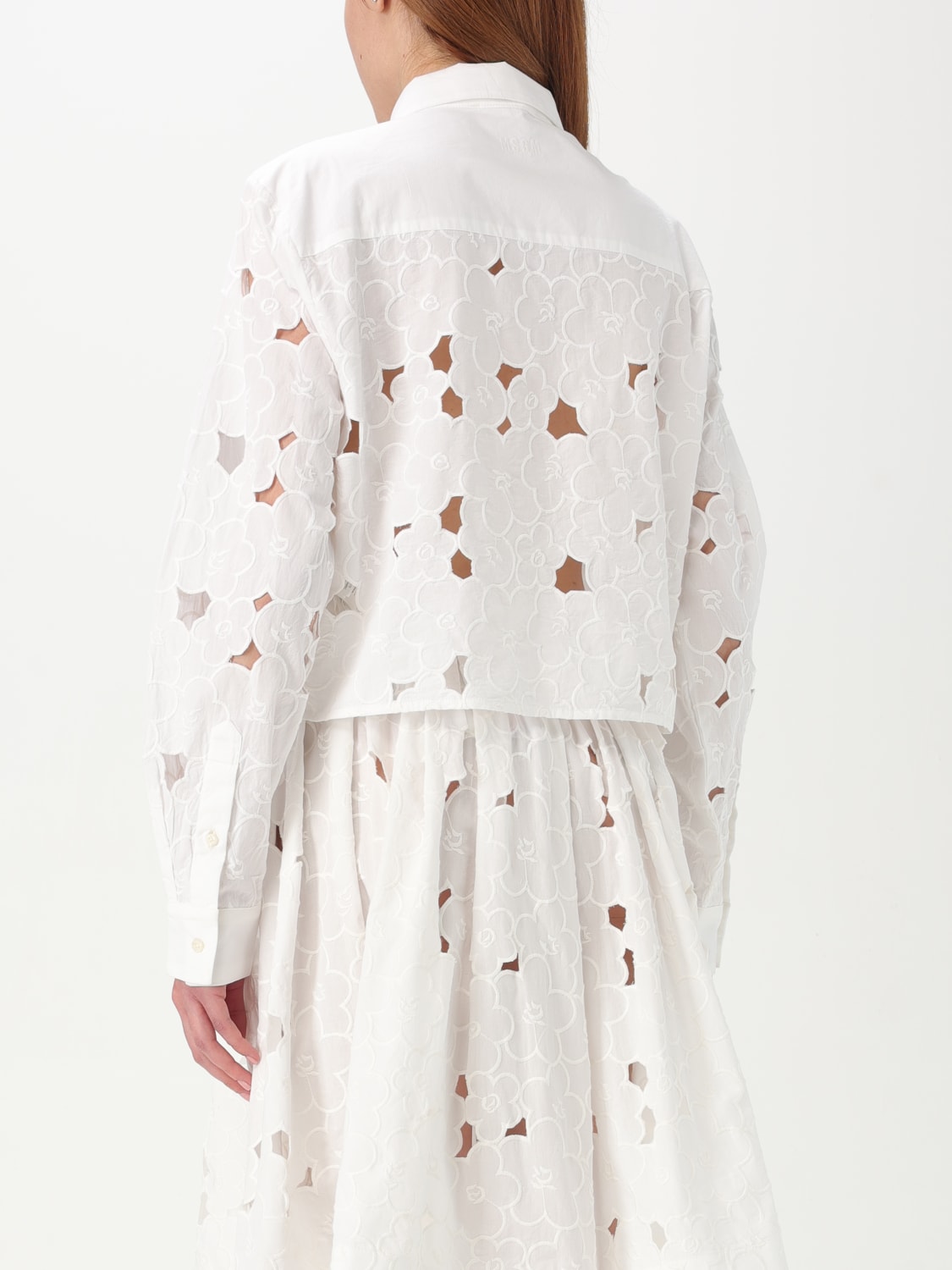 MSGM CAMICIA: Camicia MSGM in cotone , Bianco - Img 3