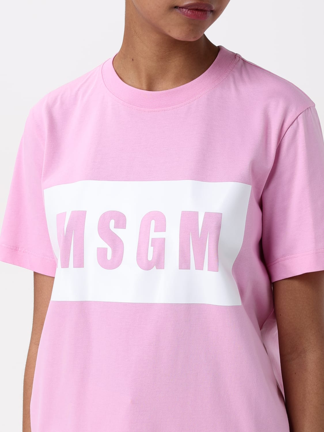 Tシャツ・カットソー MSGM Woman T-Shirt Pink 2000MDM520200002 12 MSGM: T-shirt woman - Pink | MSGM t-shirt 2000MDM520200002