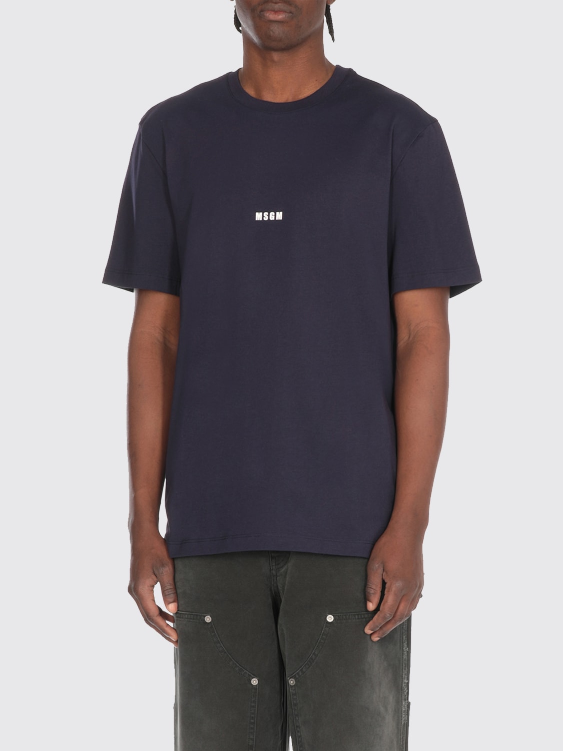 MSGM T-SHIRT: T-shirt men MSGM, Blue - Img 1