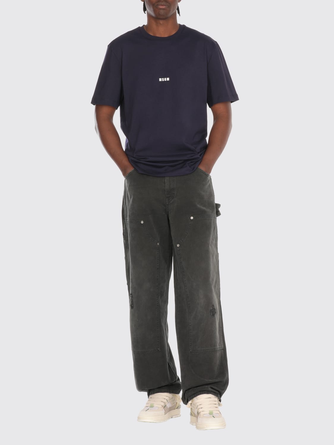 MSGM T-SHIRT: T-shirt men MSGM, Blue - Img 2