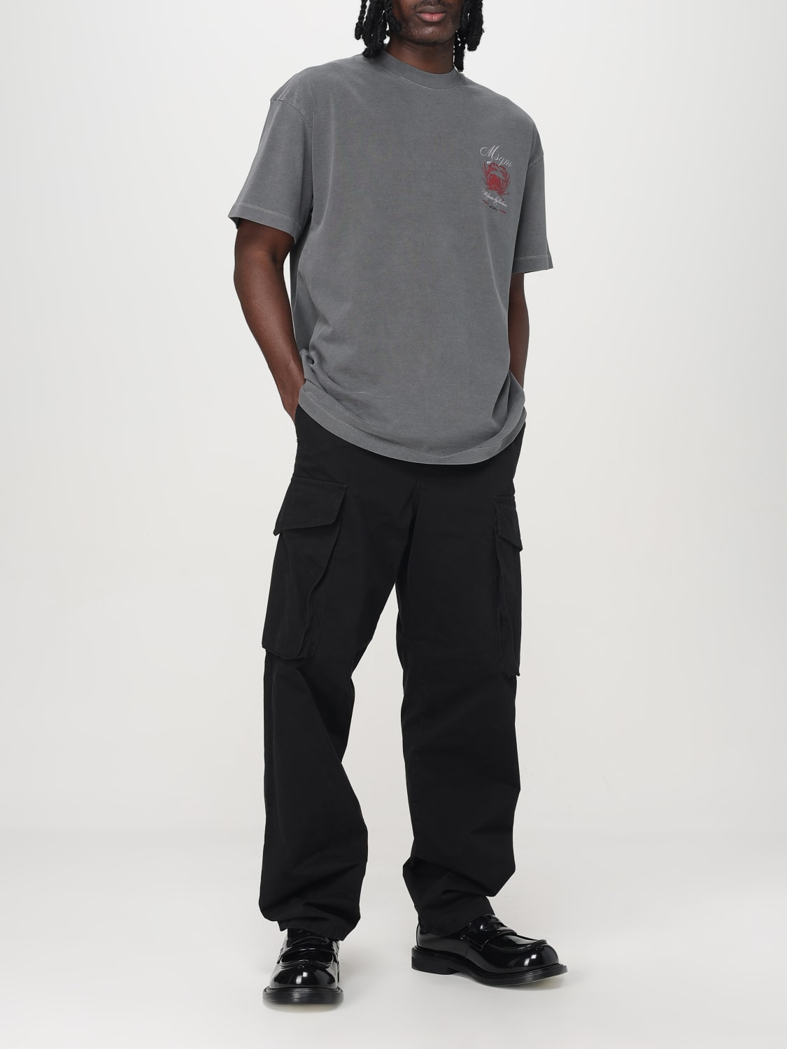 MSGM T-SHIRT: T-shirt men MSGM, Charcoal - Img 2