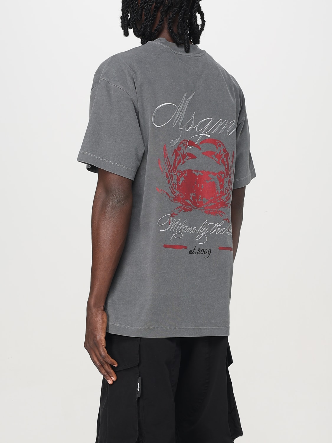 MSGM T-SHIRT: T-shirt men MSGM, Charcoal - Img 3