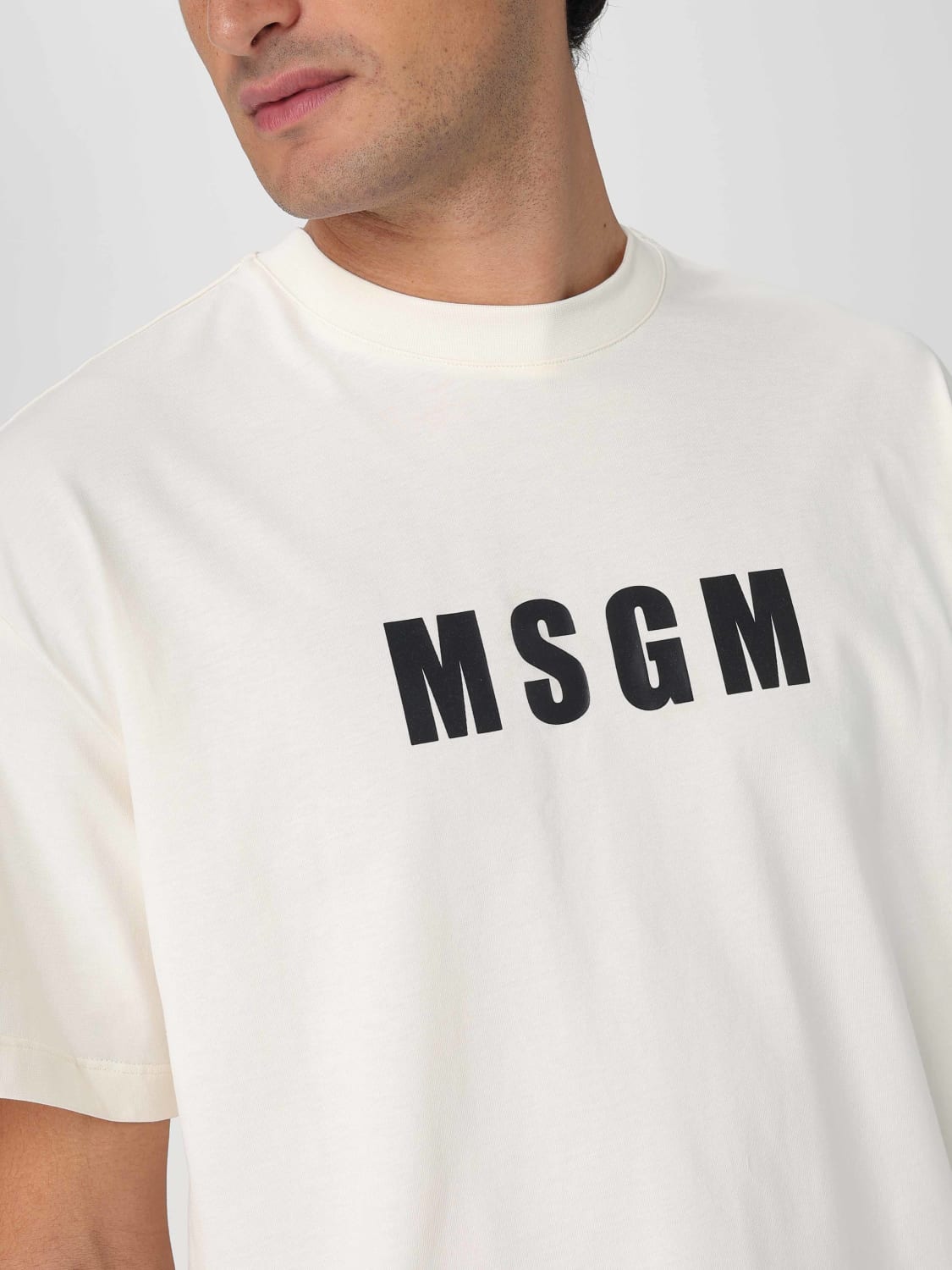 MSGM T-SHIRT: T-shirt men MSGM, Natural - Img 4