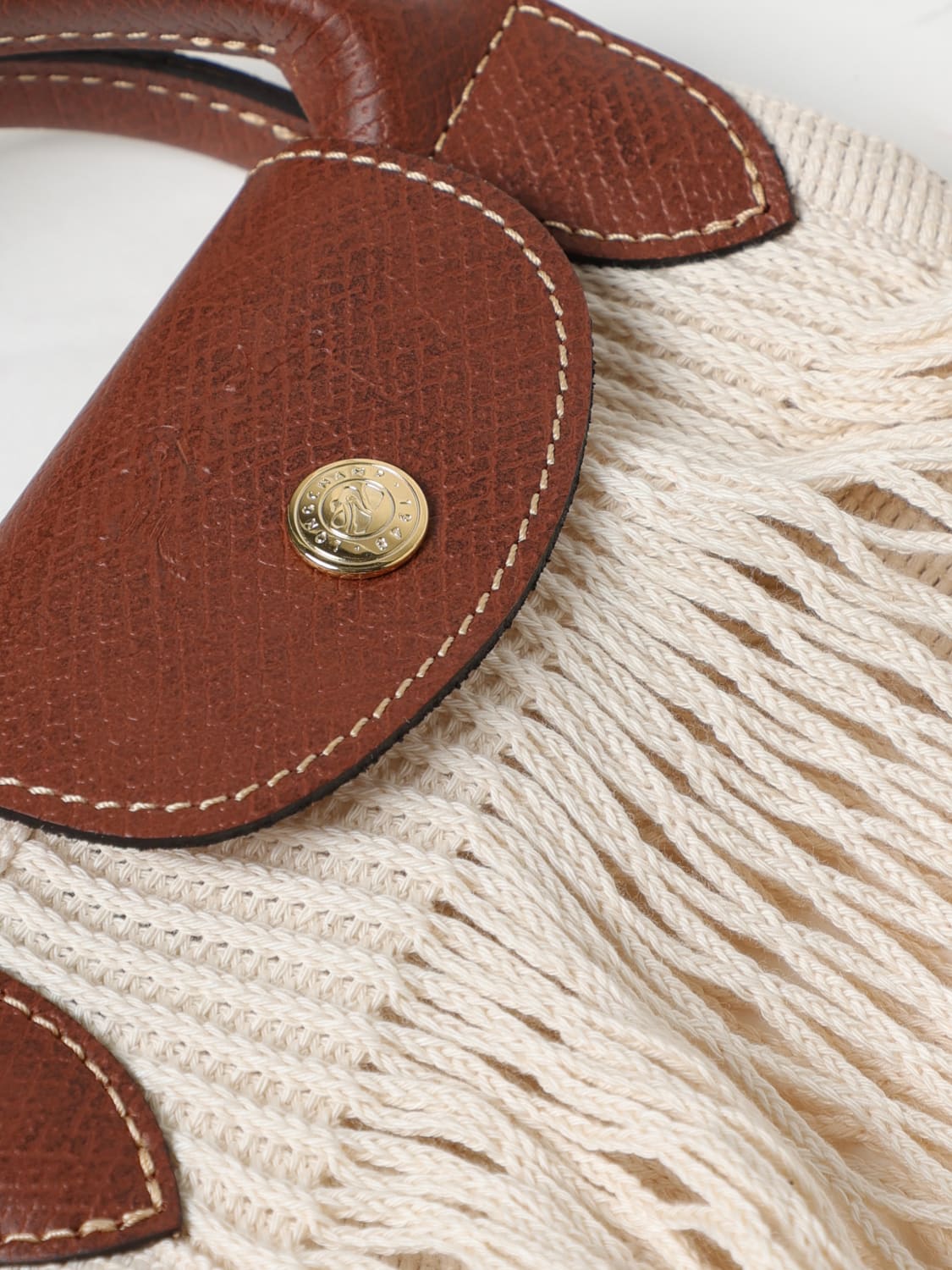 LONGCHAMP HANDBAG: Shoulder bag woman Longchamp, Natural - Img 3