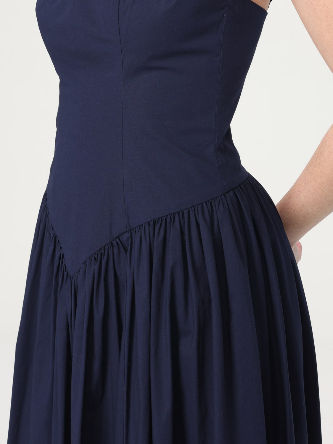 ワンピース STAUD Woman Dress Blue R24S2109PO NVY STAUD: Dress woman - Blue | Staud dress R24S2109PO online at