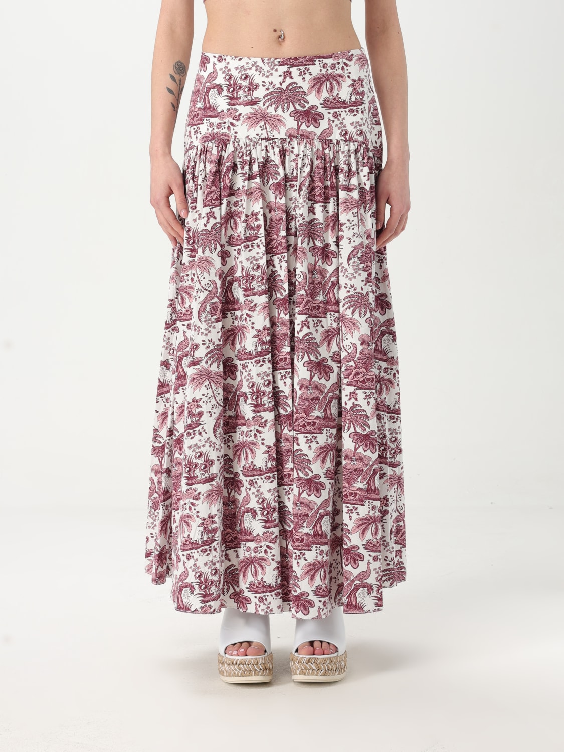 STAUD ROCK: Rock damen Staud, Burgunderrot - Img 1