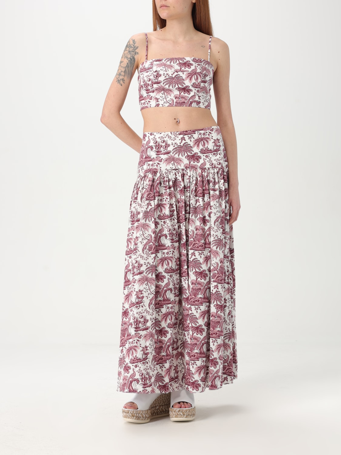 STAUD ROCK: Rock damen Staud, Burgunderrot - Img 2