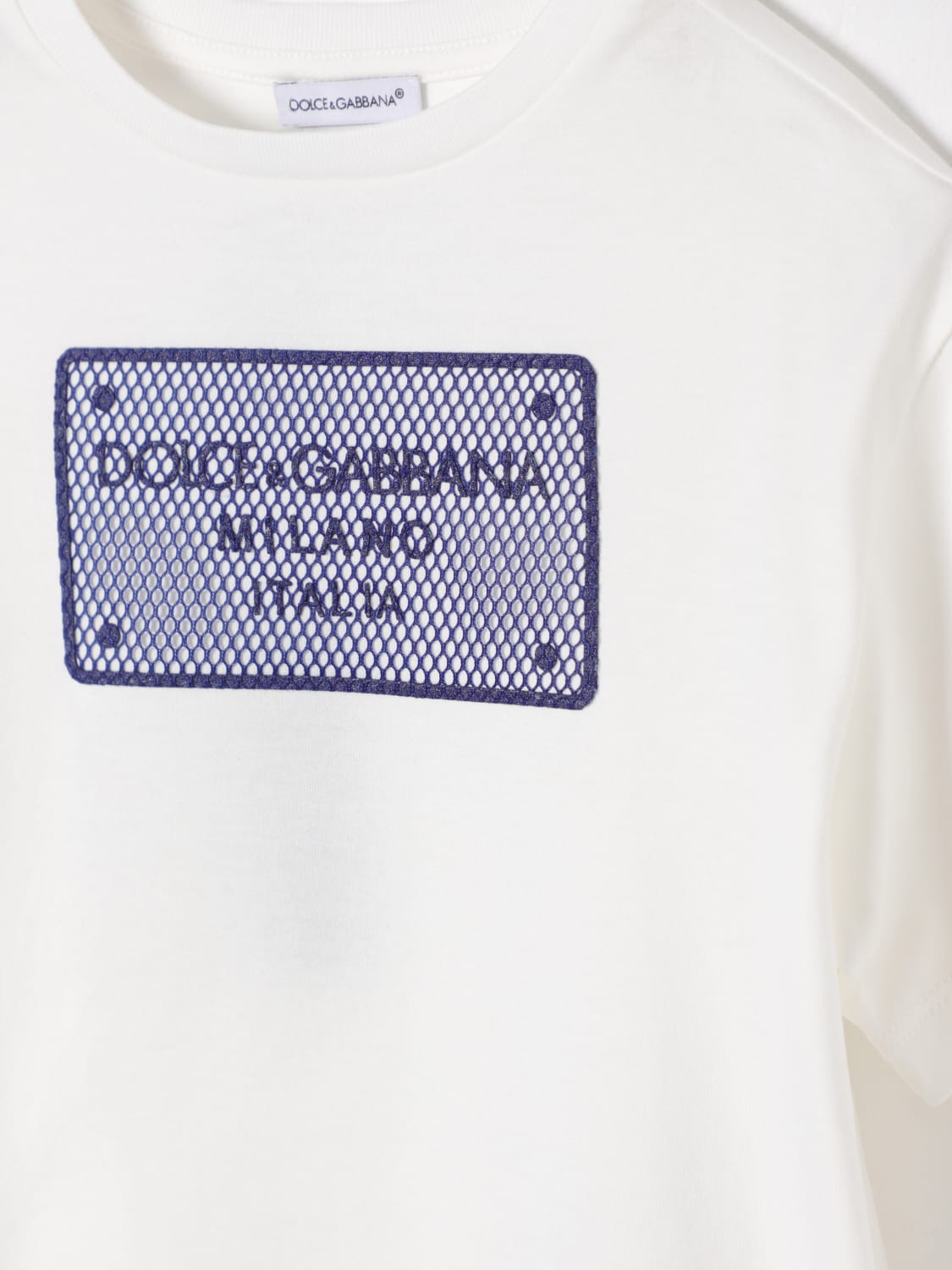DOLCE & GABBANA T-SHIRT: T-shirt Dolce & Gabbana in cotone , Bianco - Img 3