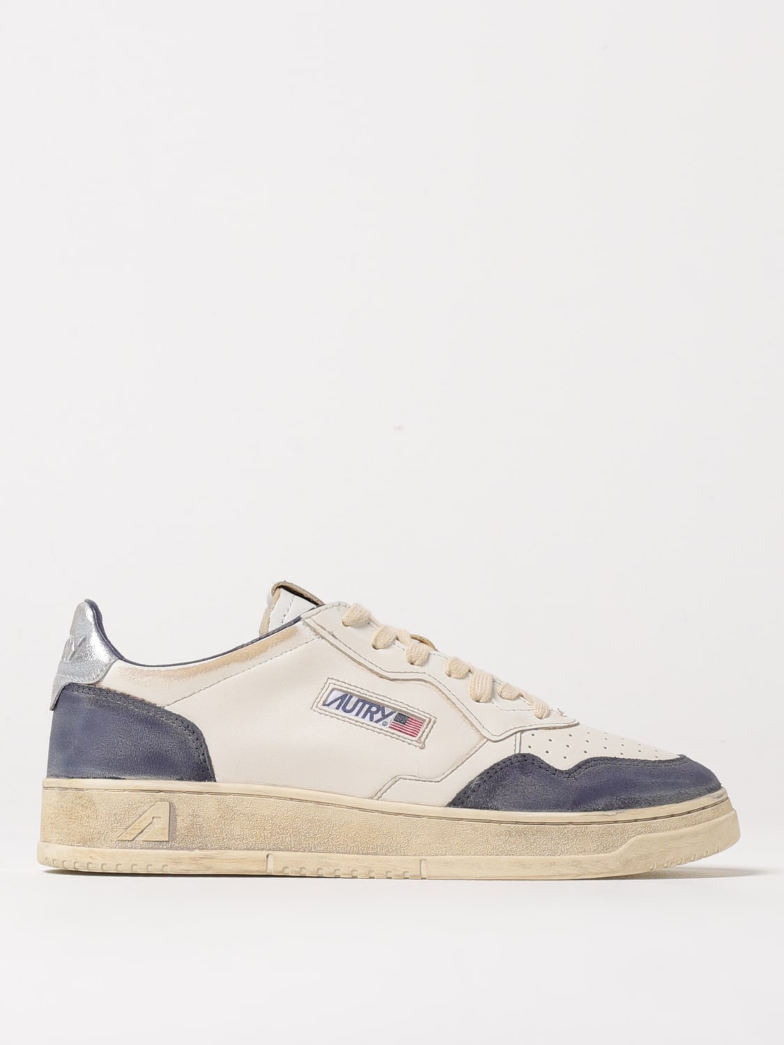 AUTRY SNEAKERS: Sneakers Super Vintage Autry in pelle used , Bianco - Img 1
