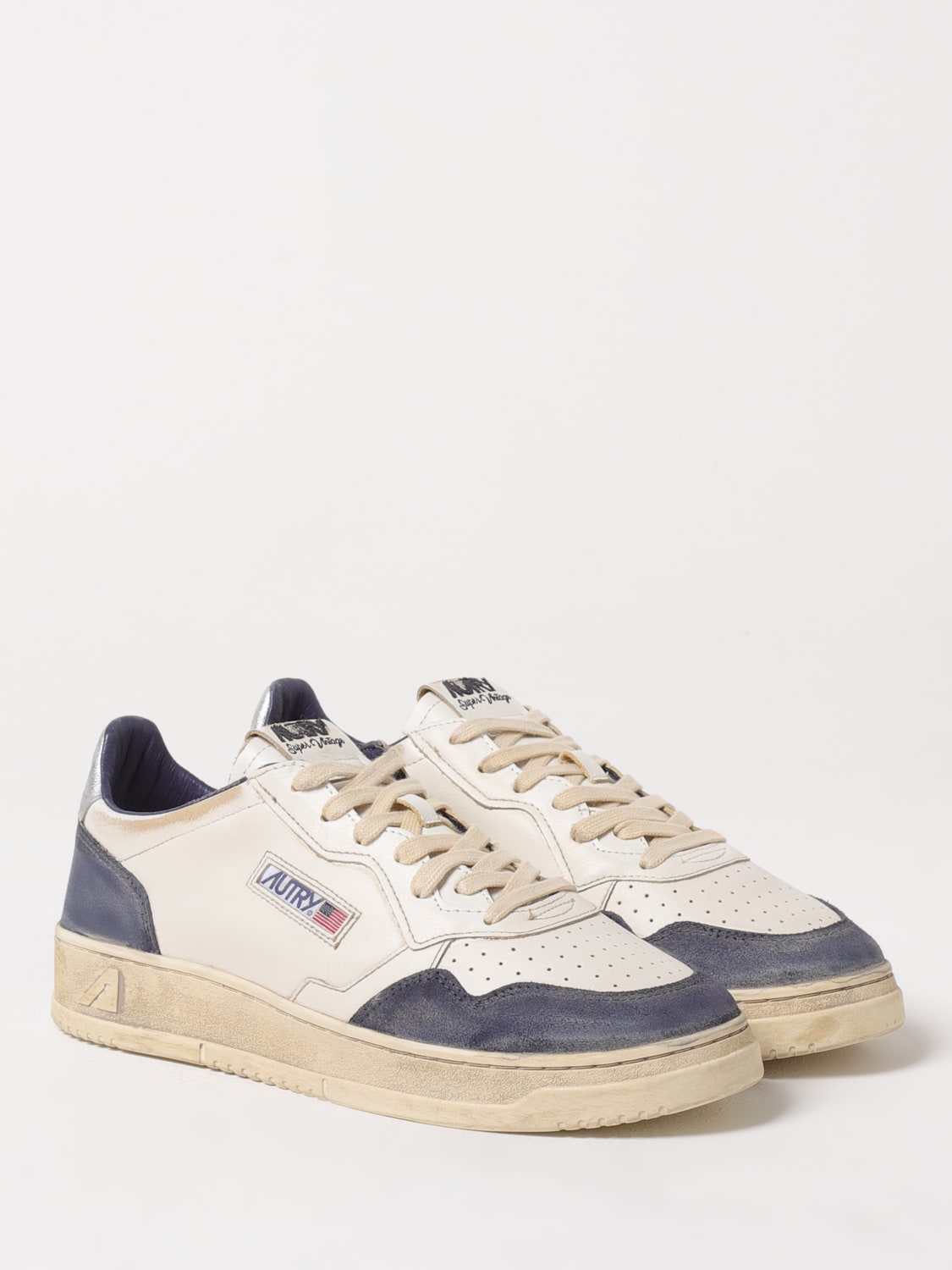 AUTRY SNEAKERS: Sneakers Super Vintage Autry in pelle used , Bianco - Img 2