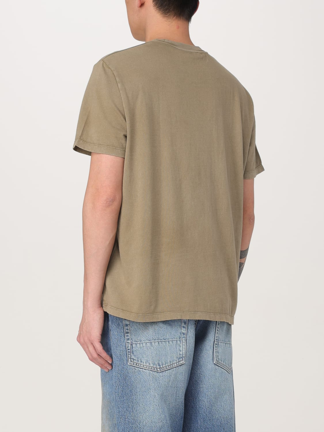 Tシャツ・カットソー OUR LEGACY Men T-shirt Olive M2256BTC Olive Crinkle Jersey Our Legacy - Big Longsleeve Olive Crinkle Jersey