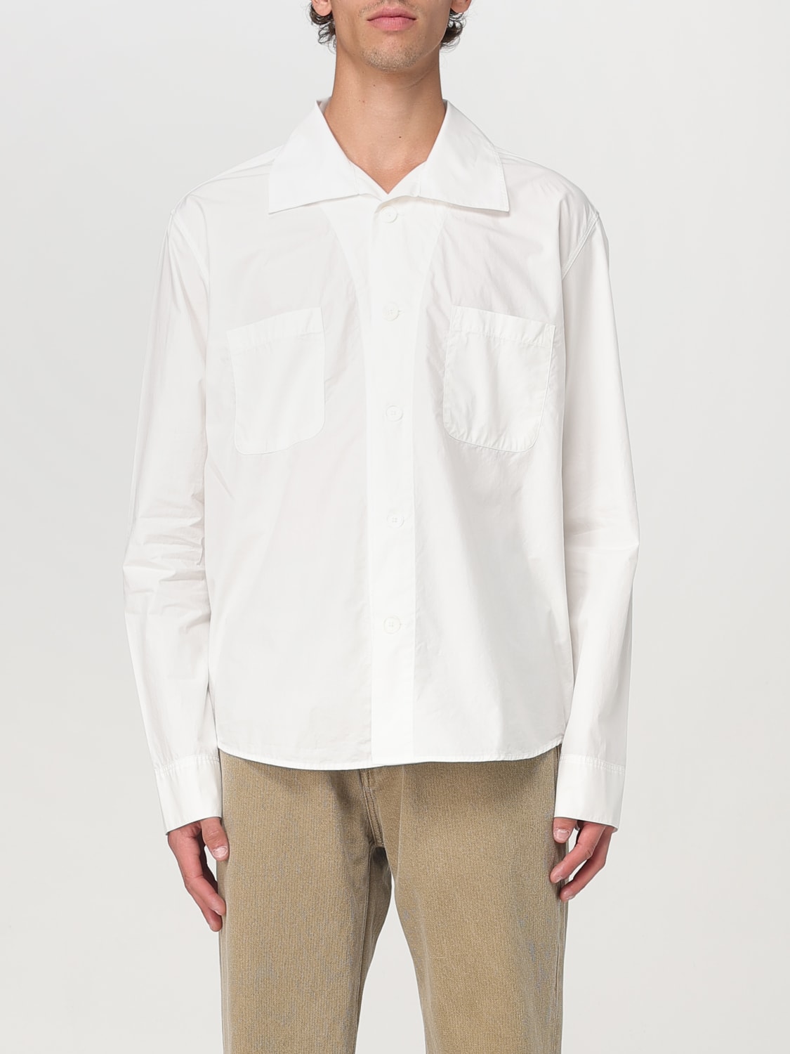 Tシャツ・カットソー OUR LEGACY SS25 FUNNEL SHIRT (M2252FW WHITE) OUR LEGACY: Shirt men - White | Our Legacy shirt M2252FW