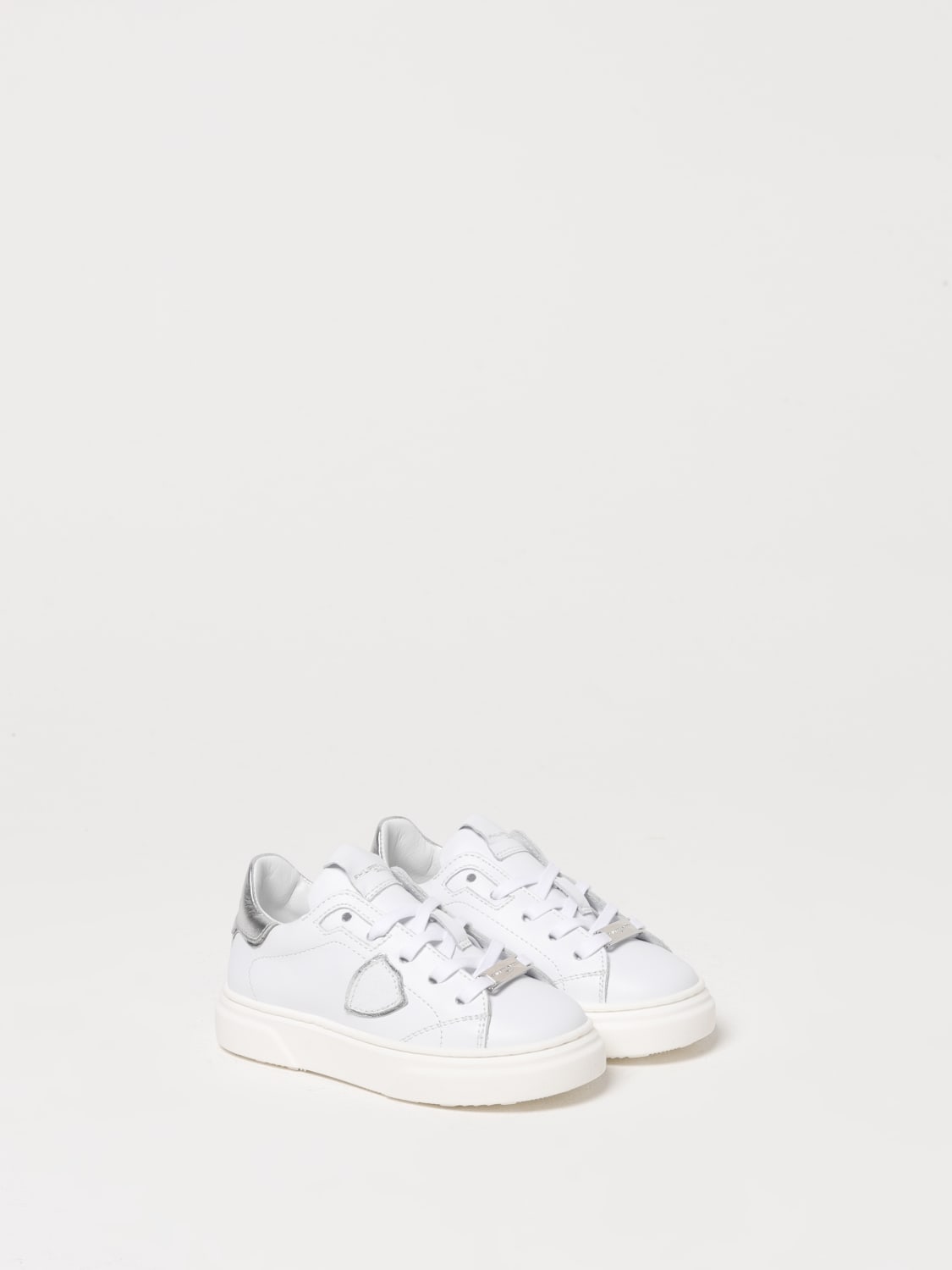 PHILIPPE MODEL JUNIOR SNEAKERS: Sneakers Philippe Model Junior in pelle , Bianco - Img 2