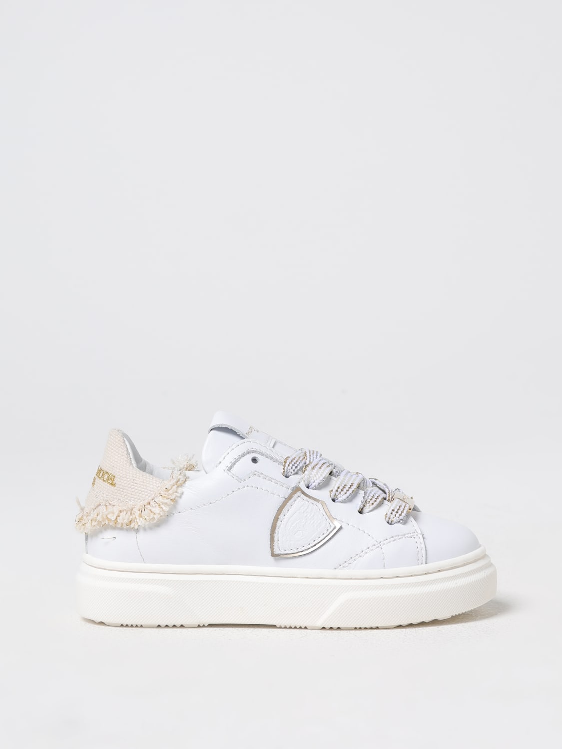 PHILIPPE MODEL JUNIOR SNEAKERS: Sneakers Philippe Model Junior in pelle , Bianco - Img 1