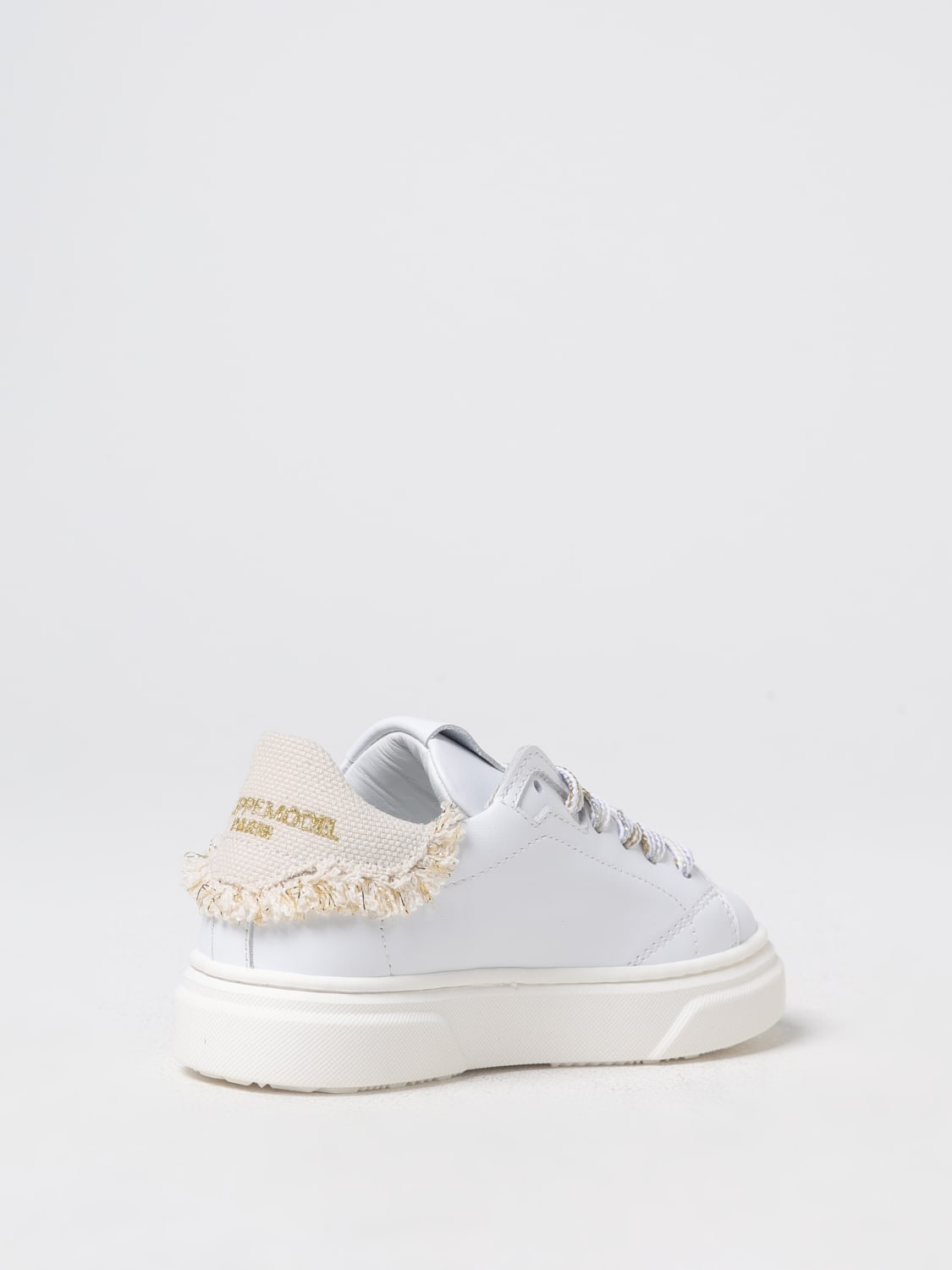 PHILIPPE MODEL JUNIOR SNEAKERS: Sneakers Philippe Model Junior in pelle , Bianco - Img 3