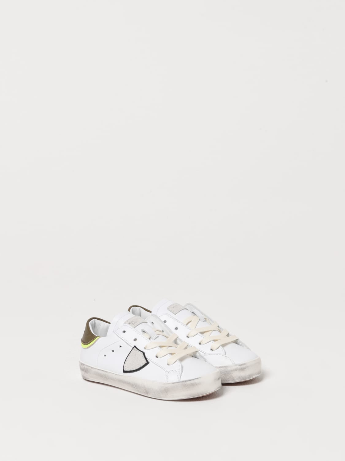 PHILIPPE MODEL JUNIOR SNEAKERS: Sneakers Paris Philippe Model Junior in pelle , Bianco - Img 2