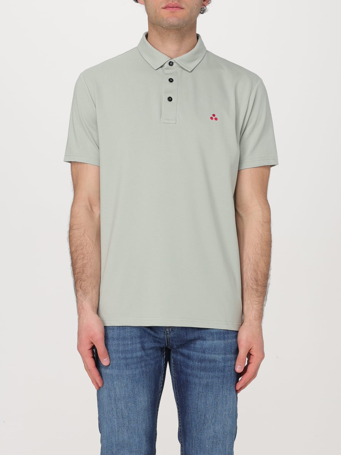 PEUTEREY POLO: Polo in misto cotone con logo Peuterey, Verde - Img 1