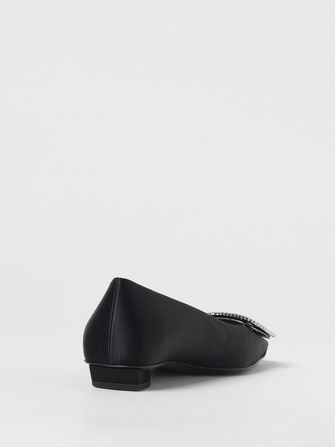 フラットシューズ ROGER VIVIER Woman Ballet flats Black RVW00702220RS0 B999 Belle Vivier Ballerinas in satin Black Woman