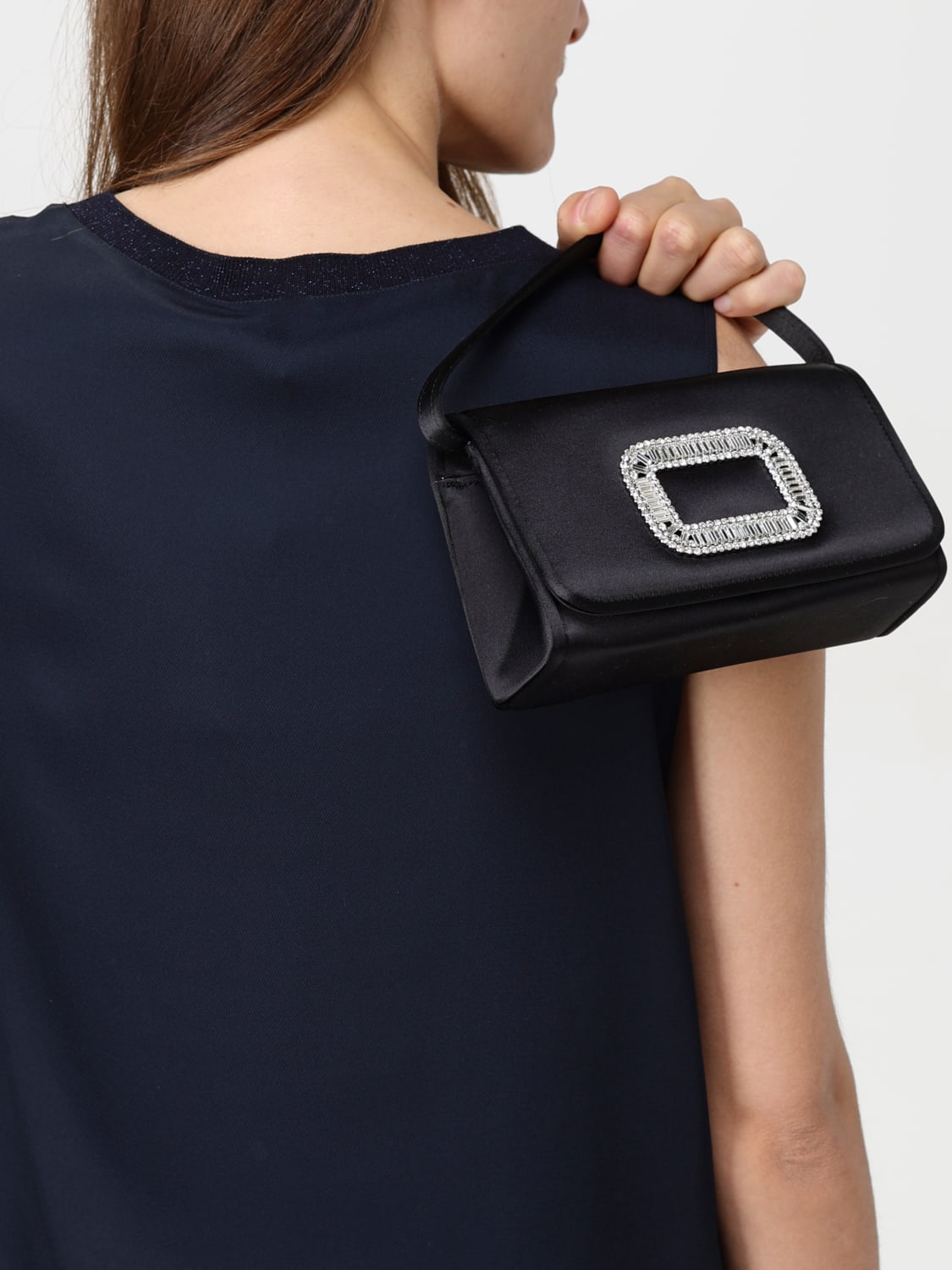 ROGER VIVIER: Shoulder bag woman - Black | Roger Vivier mini