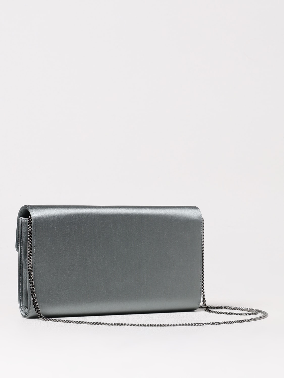 ROGER VIVIER CLUTCH: Clutch Efflorescence Roger Vivier in raso con fibbia gioiello , Piombo - Img 3