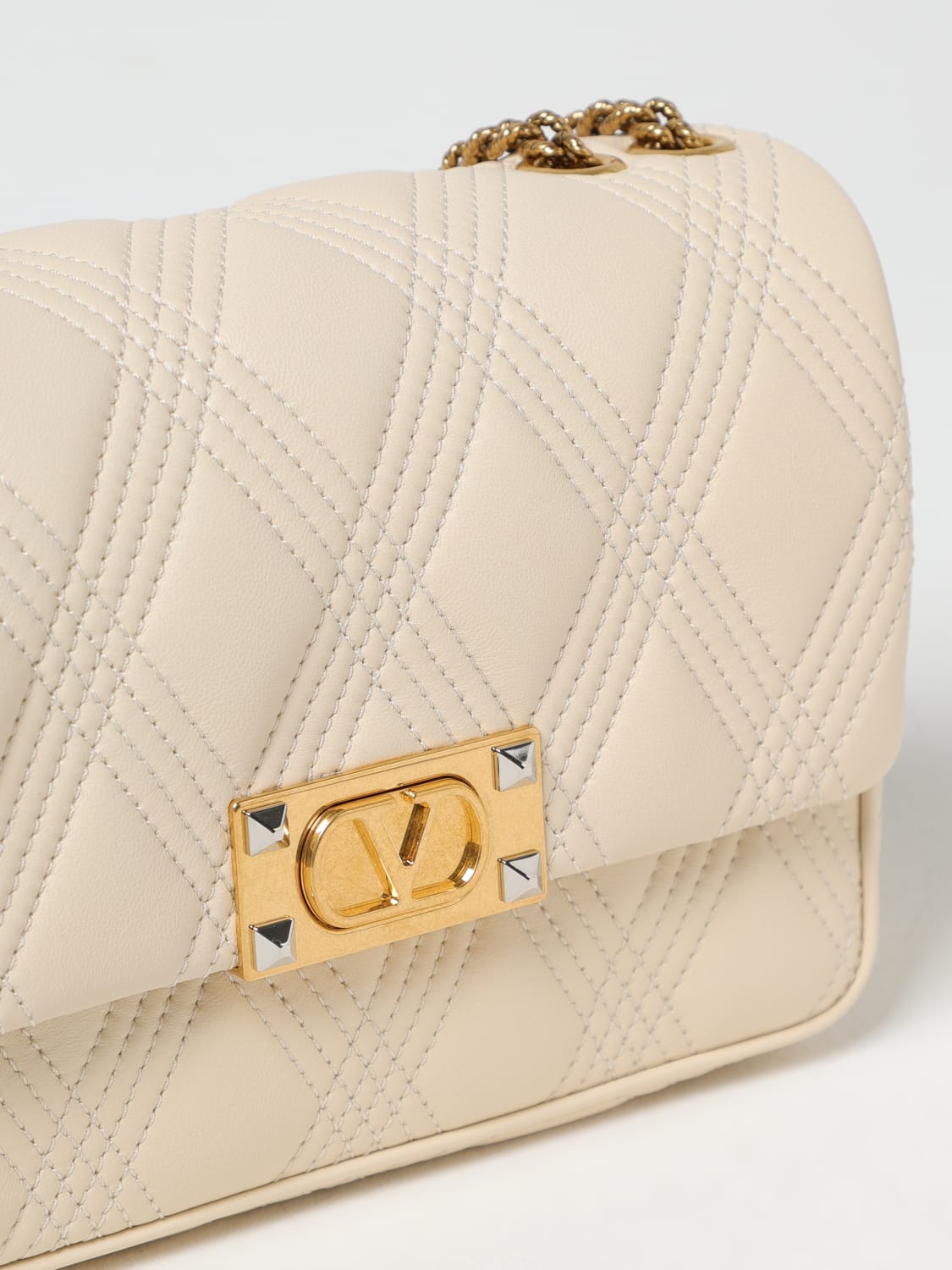 VALENTINO GARAVANI SCHULTERTASCHE: Schultertasche damen Valentino Garavani, Weiß - Img 4