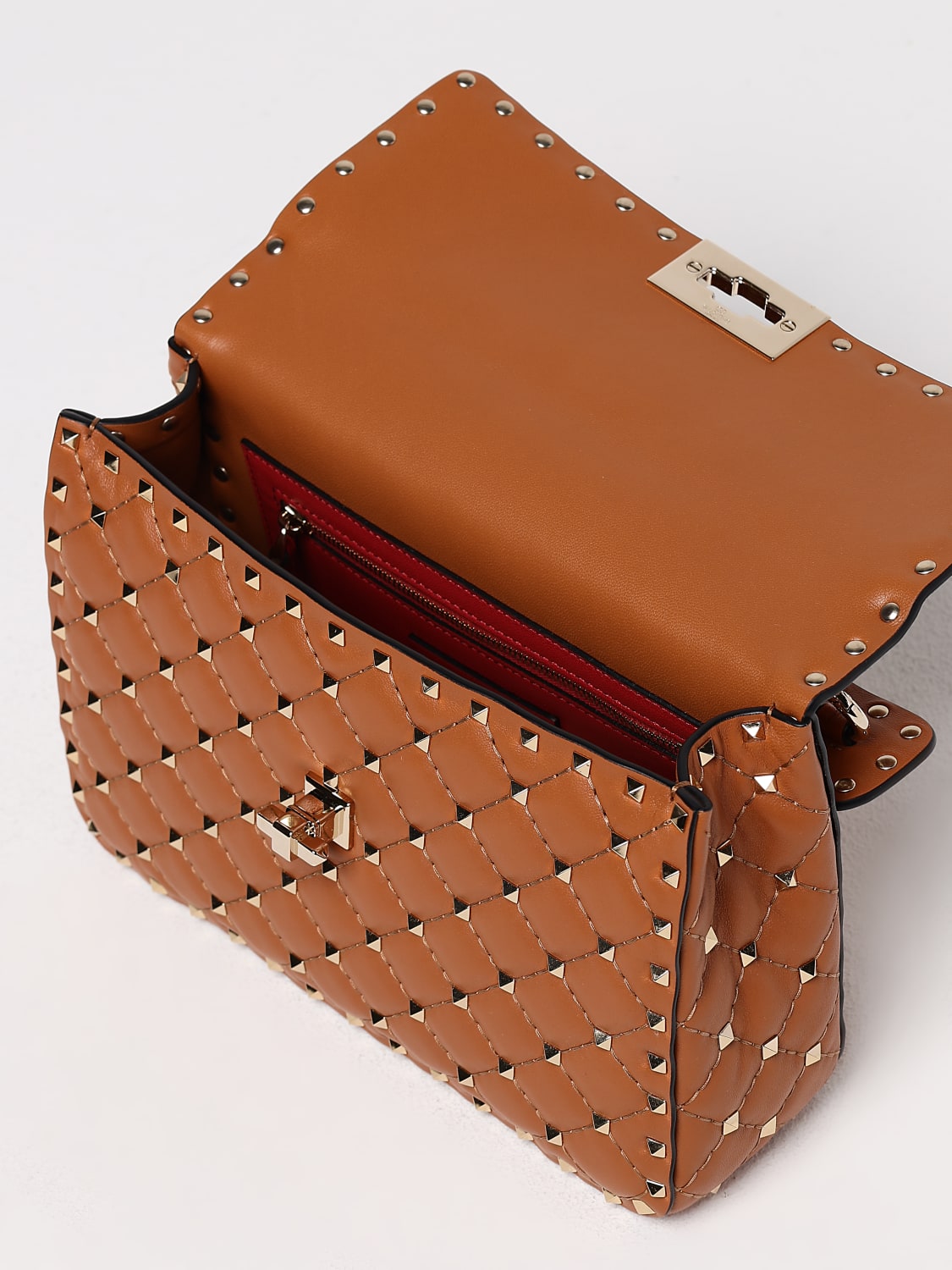 VALENTINO GARAVANI: Shoulder bag woman - Brown | Valentino