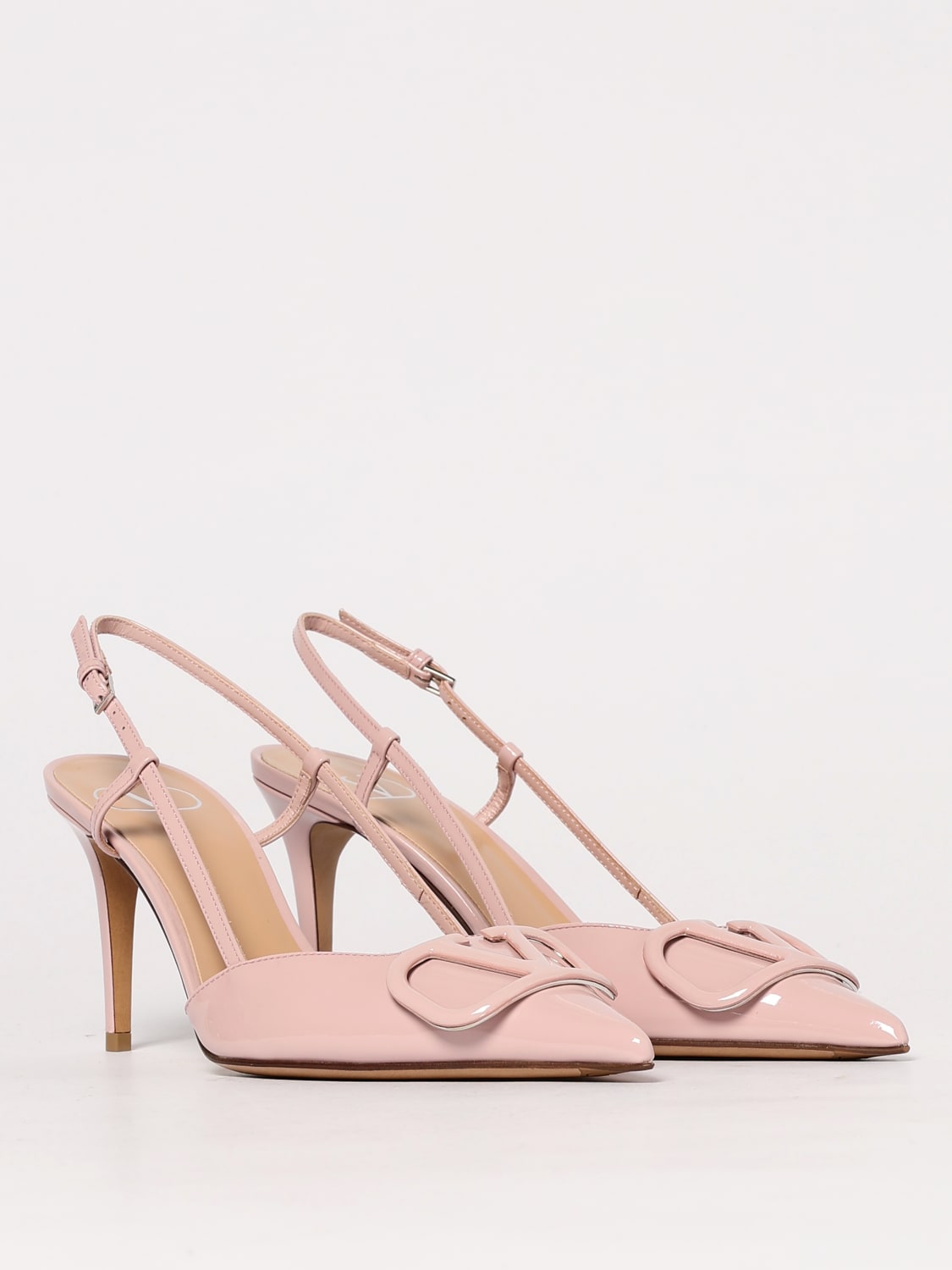 シューズ・サンダルその他 VALENTINO GARAVANI Woman Pumps Pink 6W2S0LQ1YEA CVN Rockstud leather and PVC pumps in pink - Valentino Garavani