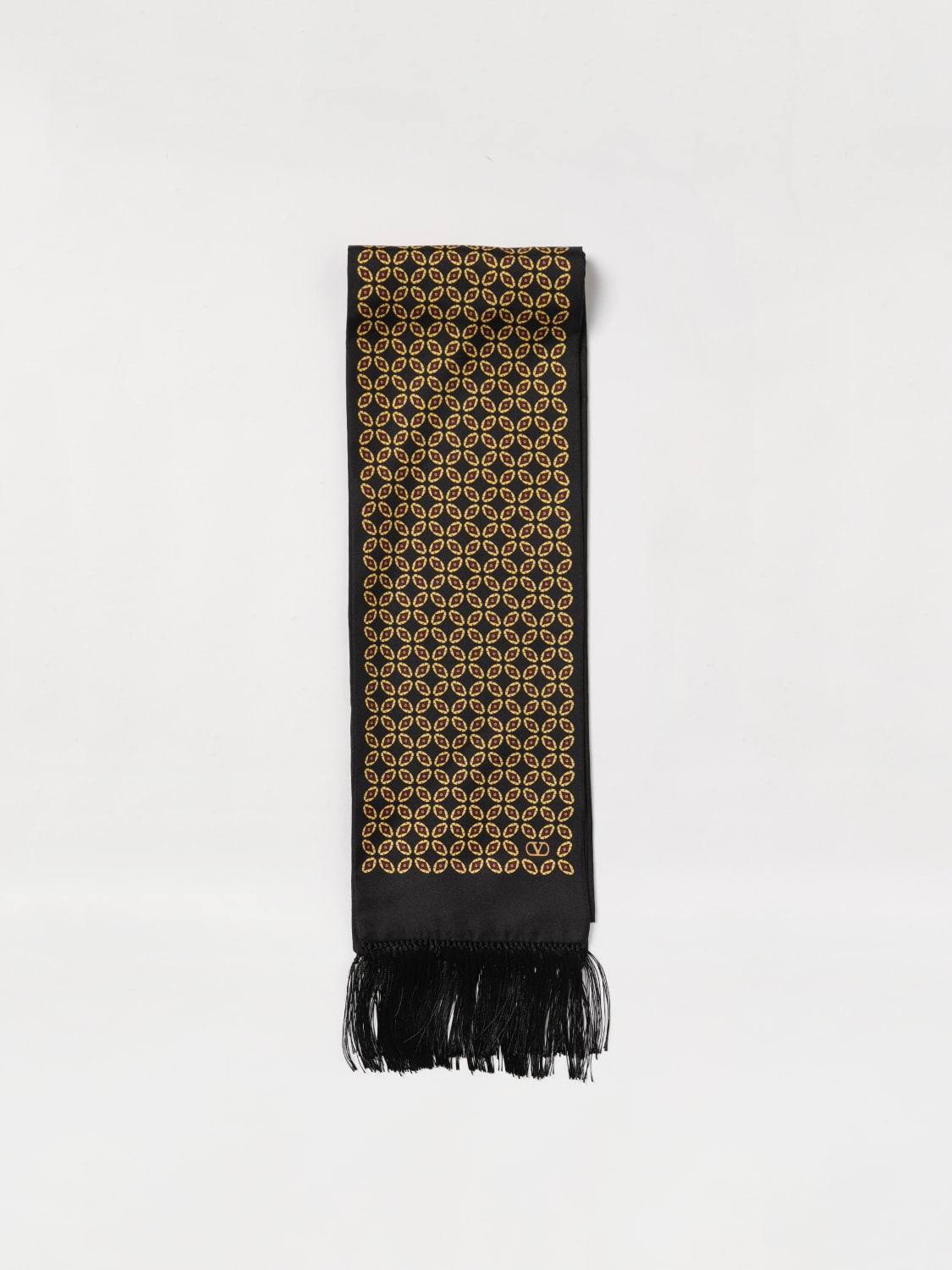 VALENTINO GARAVANI SCIARPA: Sciarpa Chamber Valentino Garavani in seta stampata , Nero - Img 1