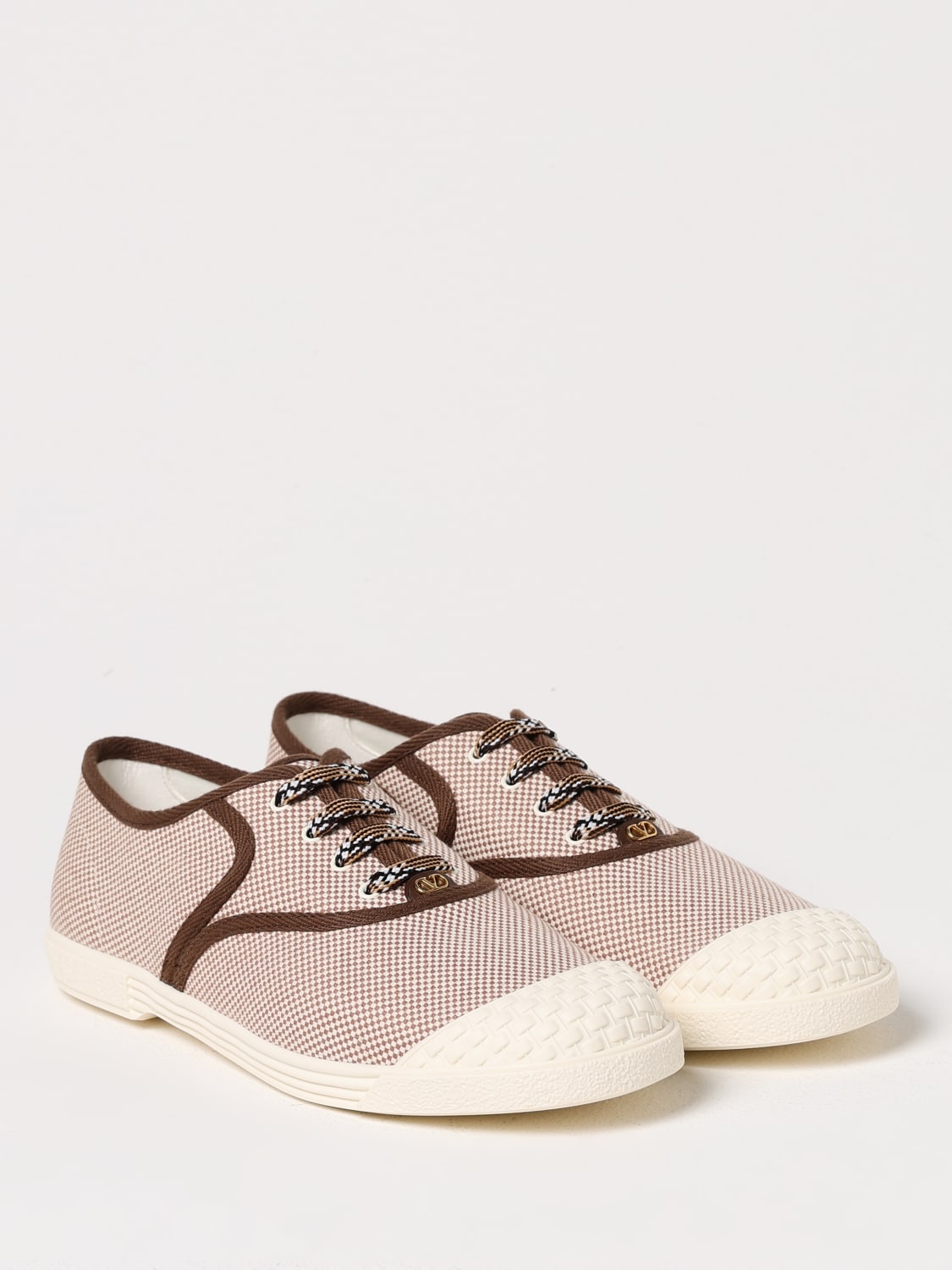 VALENTINO GARAVANI SNEAKERS: Sneakers Bay by Bay Valentino Garavani in tela jacquard , Tabacco - Img 2
